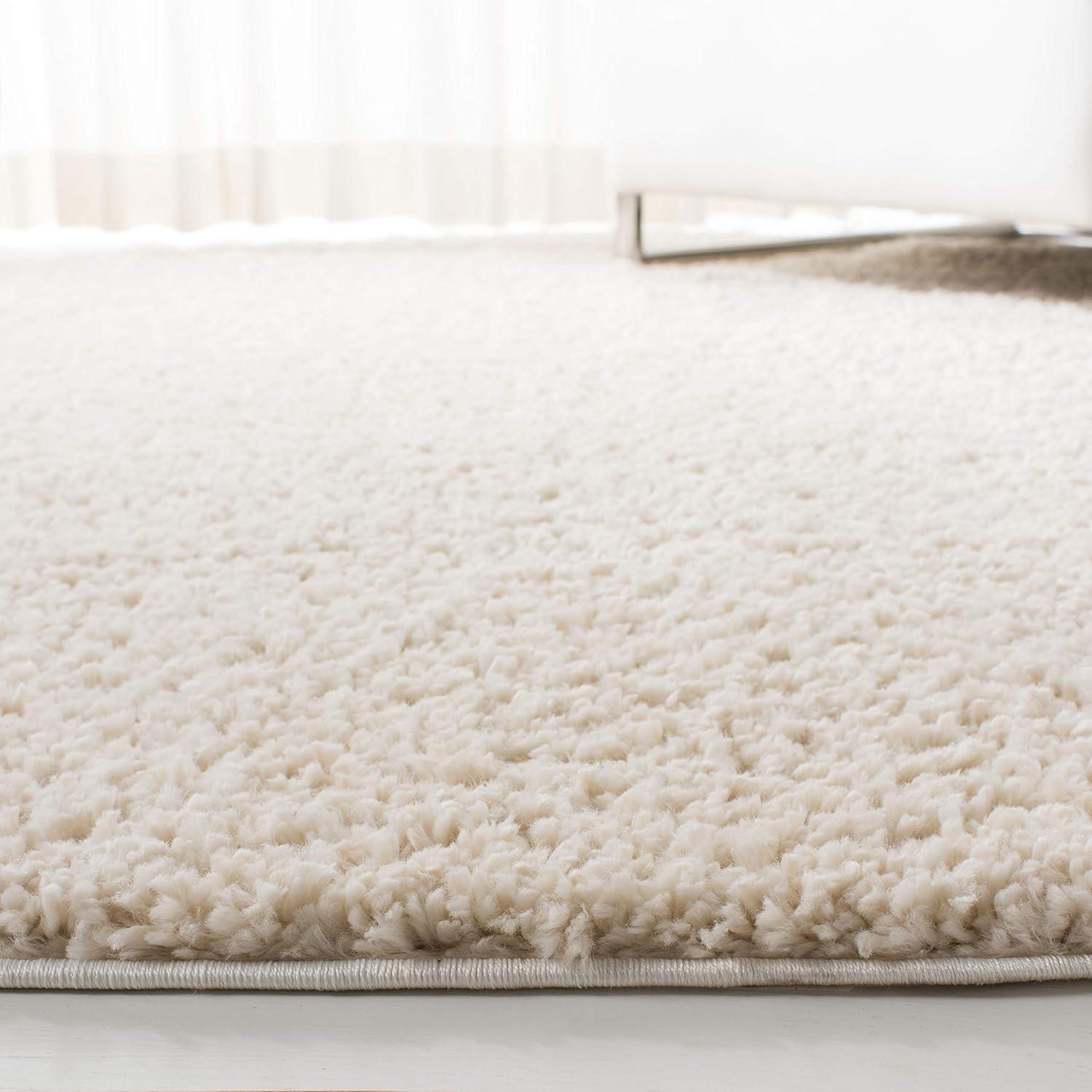 image:imageSAFAVIEH Area Rug 8x10 August Shag Collection Large White Solid Pattern NonShedding amp Easy Cleaning Plush Thick Pile Ideal for Living Room Bedroom Dining Space AUG900AIvory