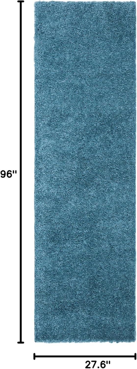 image:imageSAFAVIEH Area Rug 8x10 August Shag Collection Large White Solid Pattern NonShedding amp Easy Cleaning Plush Thick Pile Ideal for Living Room Bedroom Dining Space AUG900ATurquoise