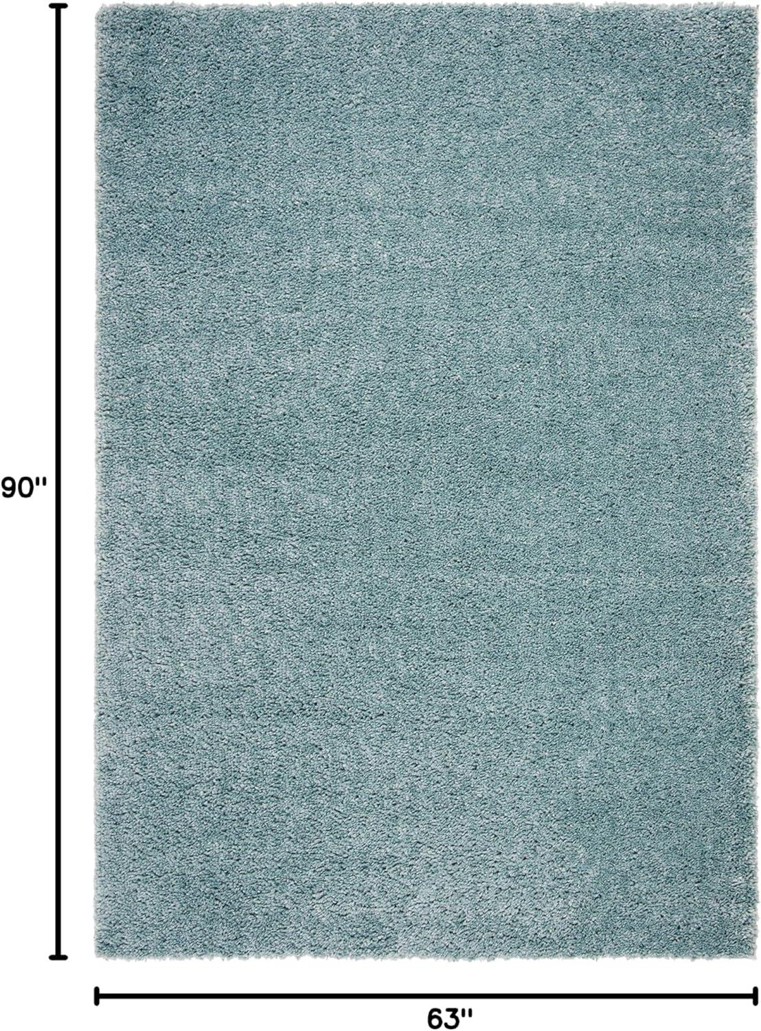 image:imageSAFAVIEH Area Rug 8x10 August Shag Collection Large White Solid Pattern NonShedding amp Easy Cleaning Plush Thick Pile Ideal for Living Room Bedroom Dining Space AUG900AAqua
