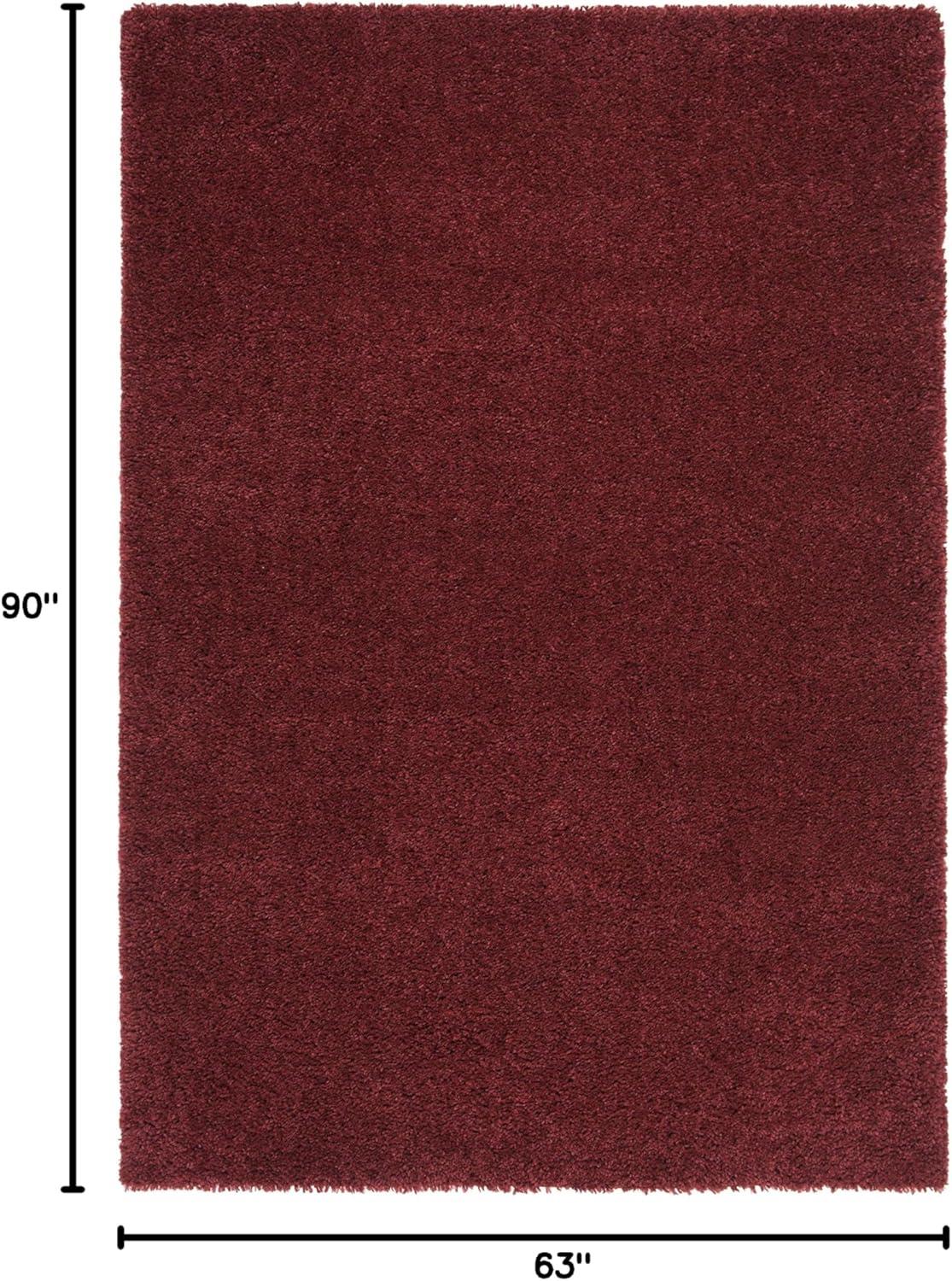 image:imageSAFAVIEH Area Rug 8x10 August Shag Collection Large White Solid Pattern NonShedding amp Easy Cleaning Plush Thick Pile Ideal for Living Room Bedroom Dining Space AUG900ABurgundy