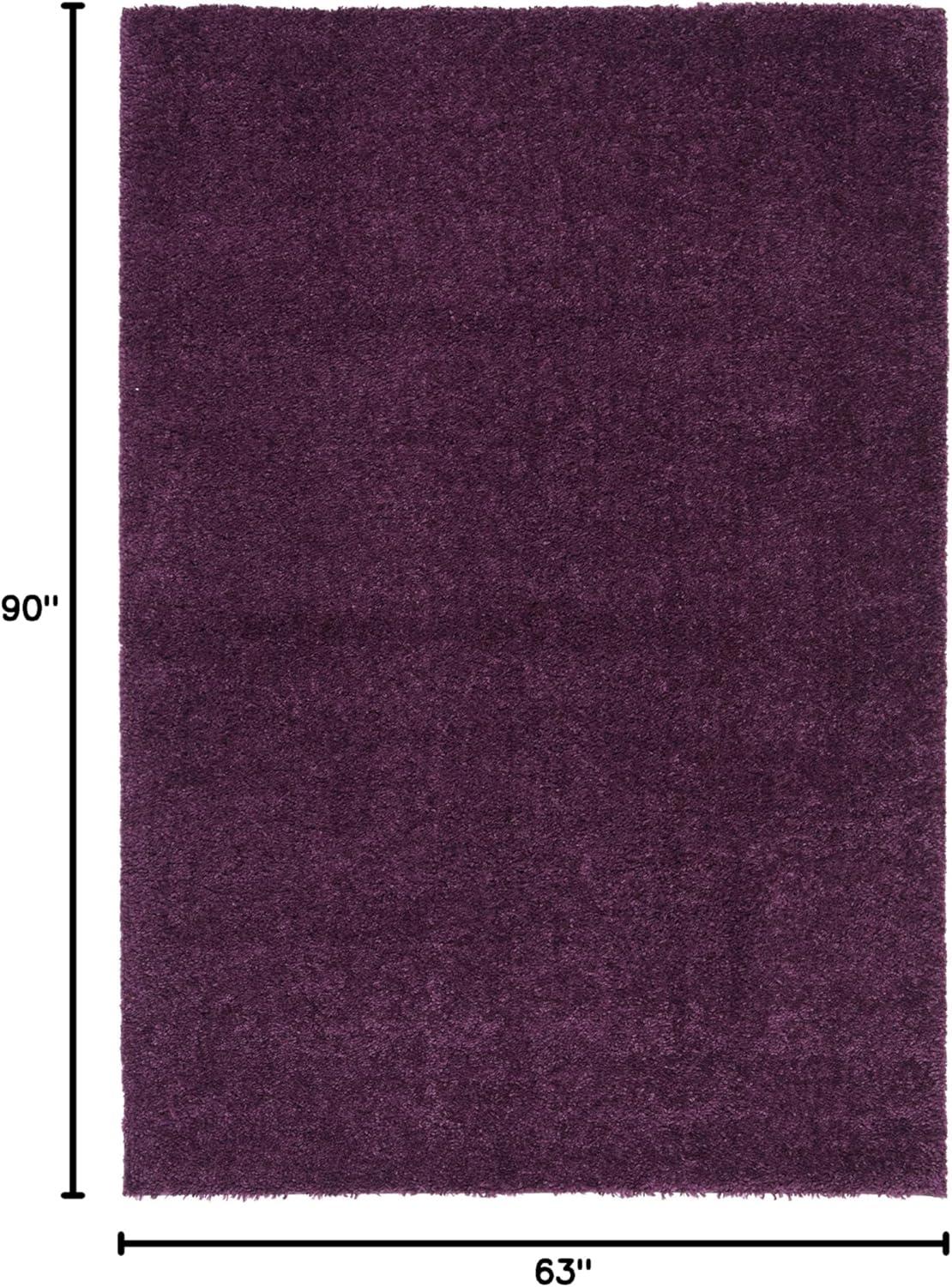 image:imageSAFAVIEH Area Rug 8x10 August Shag Collection Large White Solid Pattern NonShedding amp Easy Cleaning Plush Thick Pile Ideal for Living Room Bedroom Dining Space AUG900APurple