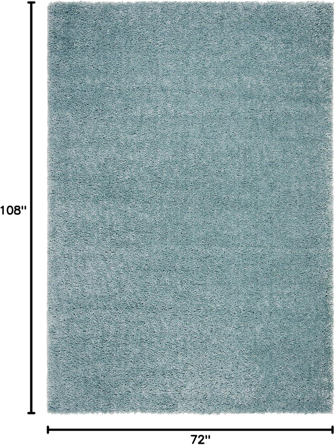 image:imageSAFAVIEH Area Rug 8x10 August Shag Collection Large White Solid Pattern NonShedding amp Easy Cleaning Plush Thick Pile Ideal for Living Room Bedroom Dining Space AUG900AAqua