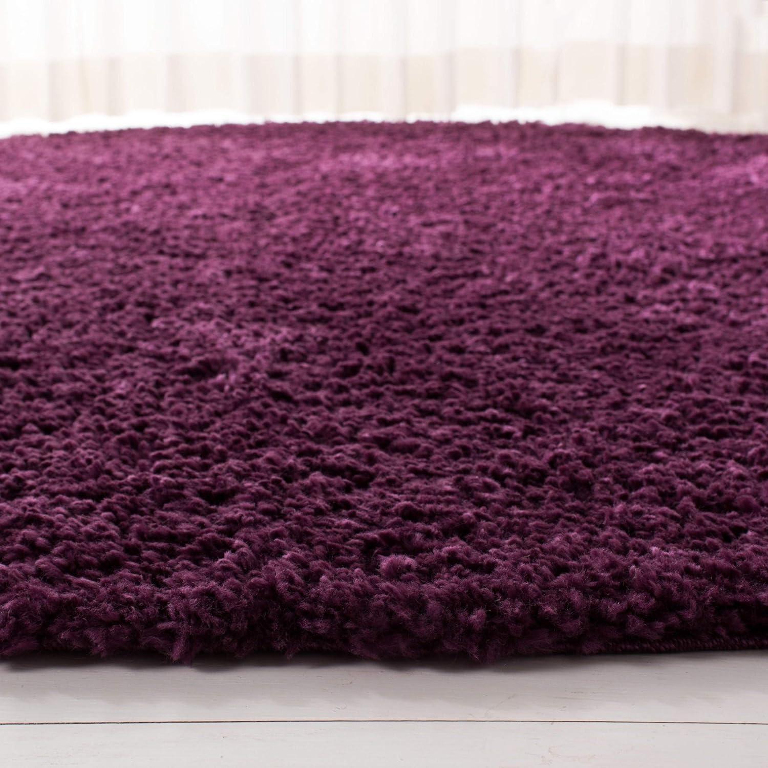 image:imageSAFAVIEH Area Rug 8x10 August Shag Collection Large White Solid Pattern NonShedding amp Easy Cleaning Plush Thick Pile Ideal for Living Room Bedroom Dining Space AUG900APurple