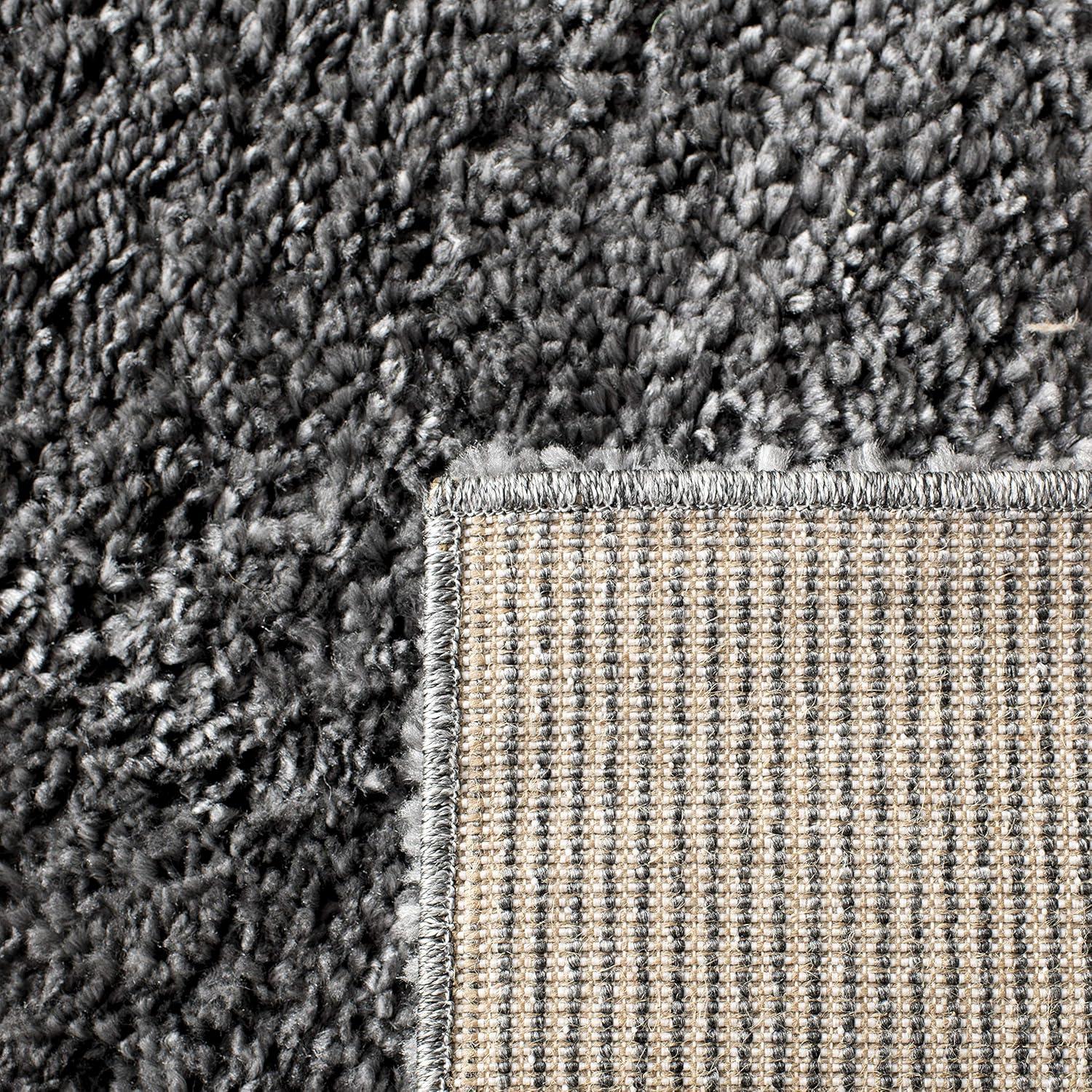 image:imageSAFAVIEH Area Rug 8x10 August Shag Collection Large White Solid Pattern NonShedding amp Easy Cleaning Plush Thick Pile Ideal for Living Room Bedroom Dining Space AUG900AGrey