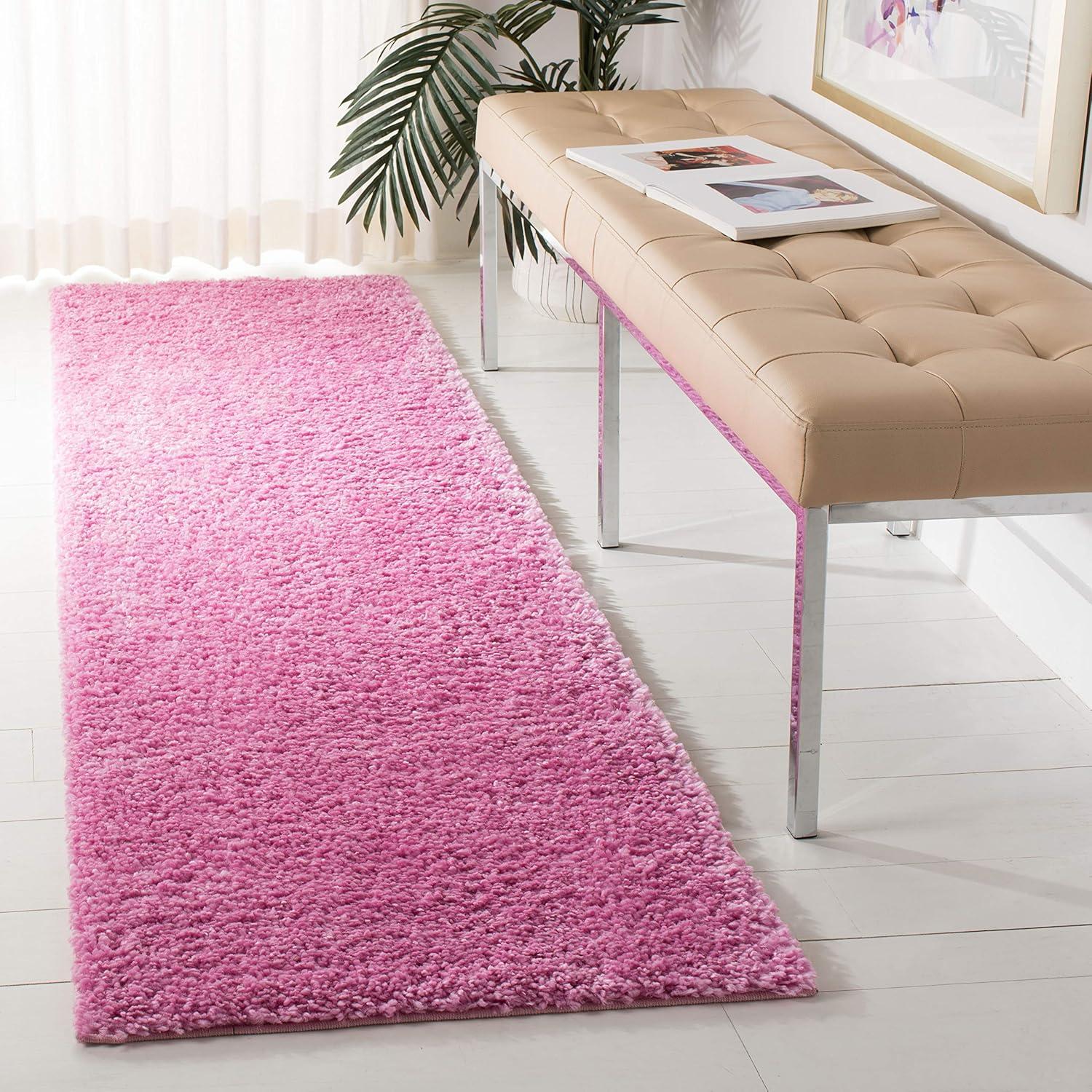 image:imageSAFAVIEH Area Rug 8x10 August Shag Collection Large White Solid Pattern NonShedding amp Easy Cleaning Plush Thick Pile Ideal for Living Room Bedroom Dining Space AUG900APink