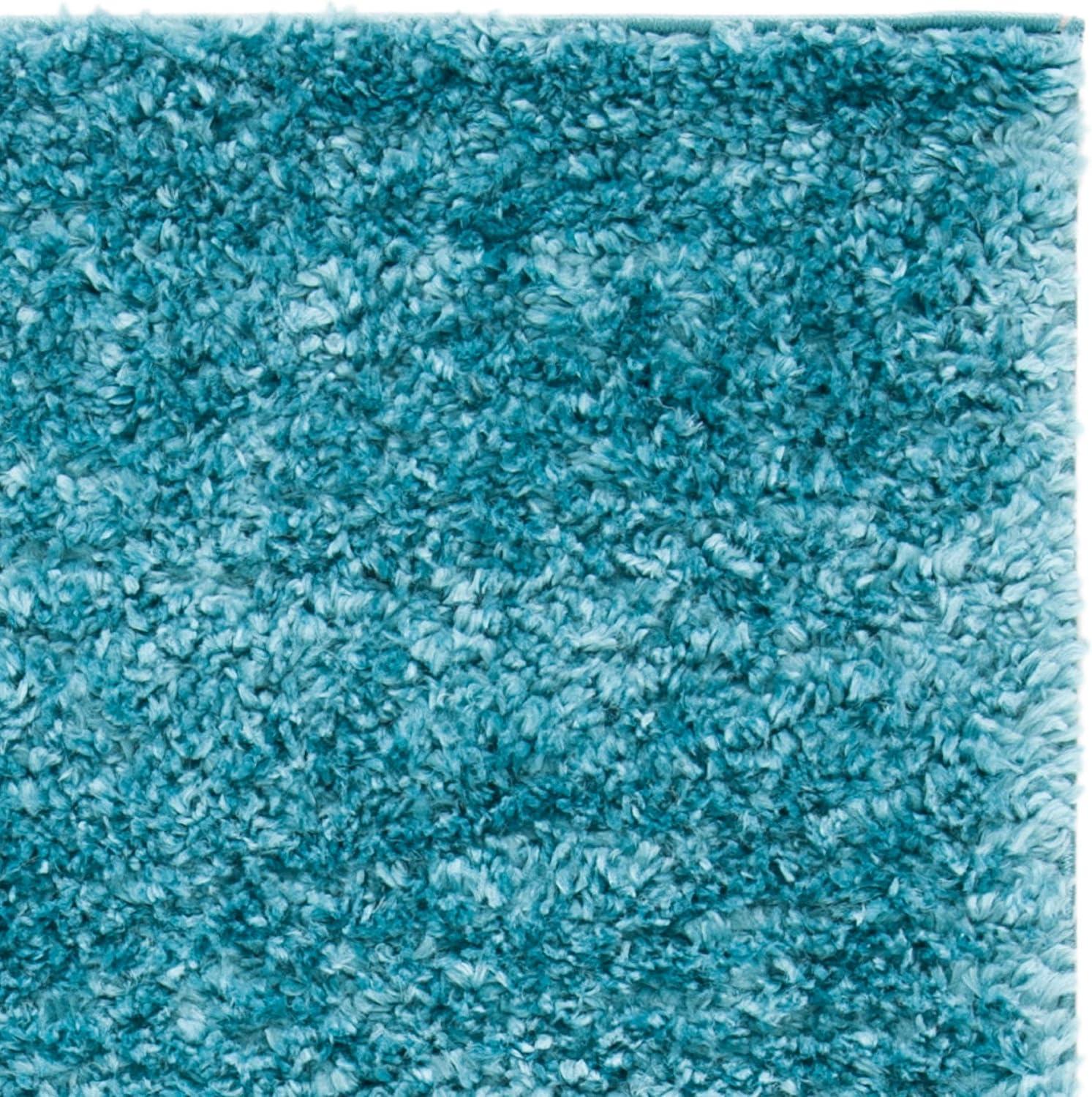 image:imageSAFAVIEH Area Rug 8x10 August Shag Collection Large White Solid Pattern NonShedding amp Easy Cleaning Plush Thick Pile Ideal for Living Room Bedroom Dining Space AUG900ATurquoise