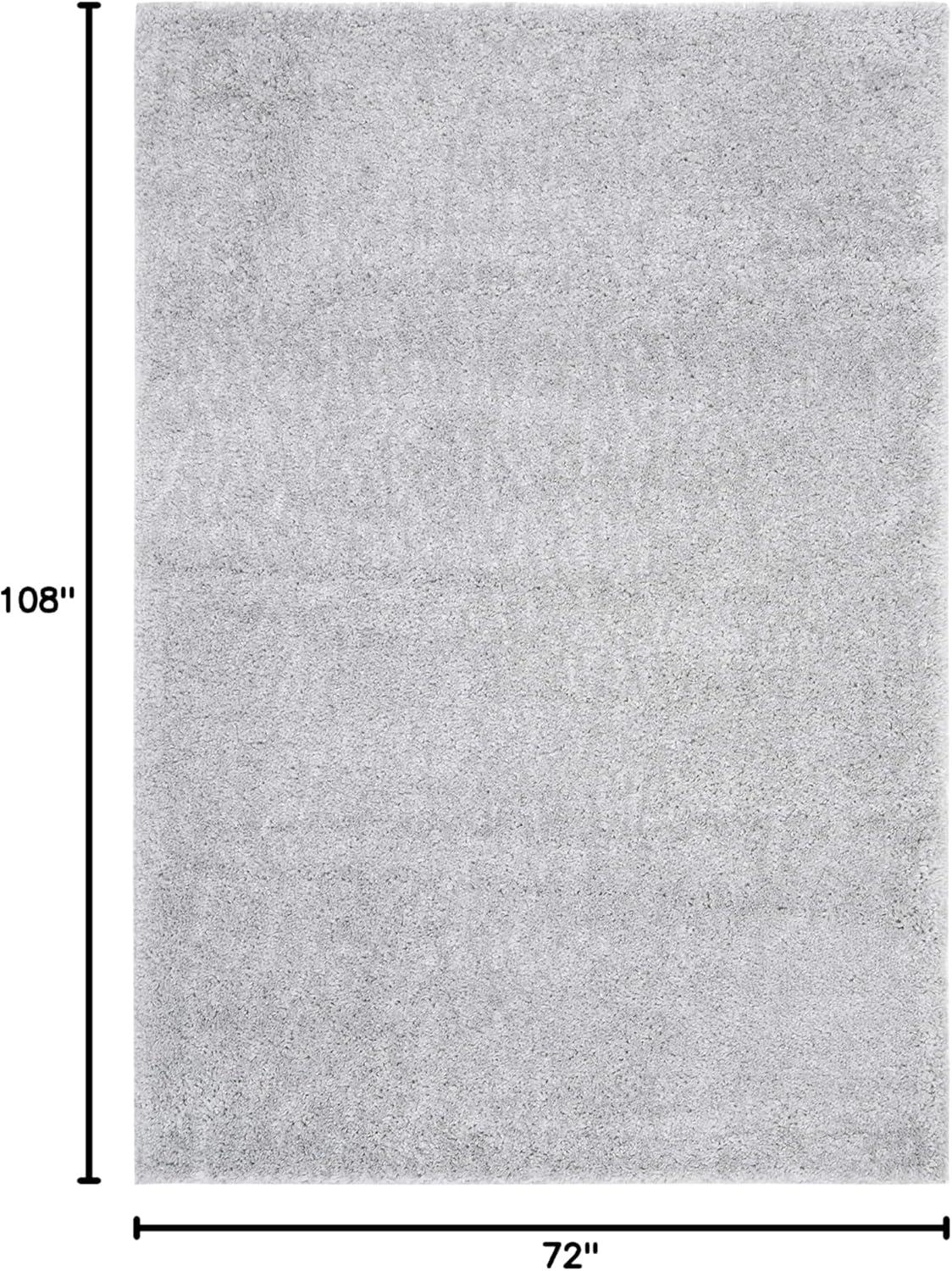 image:imageSAFAVIEH Area Rug 8x10 August Shag Collection Large White Solid Pattern NonShedding amp Easy Cleaning Plush Thick Pile Ideal for Living Room Bedroom Dining Space AUG900ASilver