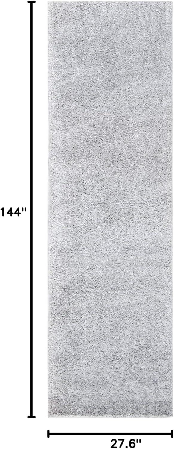 image:imageSAFAVIEH Area Rug 8x10 August Shag Collection Large White Solid Pattern NonShedding amp Easy Cleaning Plush Thick Pile Ideal for Living Room Bedroom Dining Space AUG900ASilver