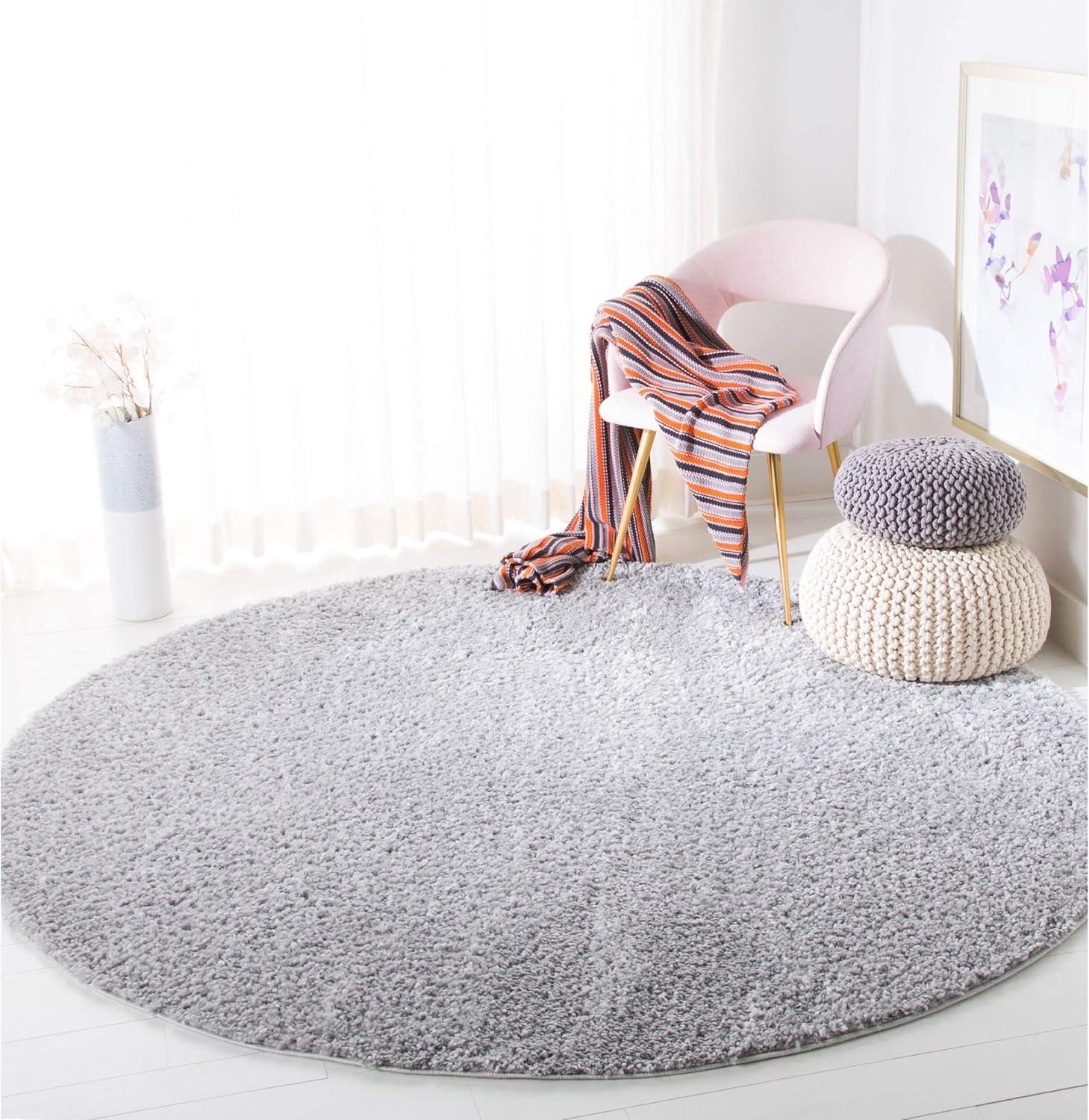 image:imageSAFAVIEH Area Rug 8x10 August Shag Collection Large White Solid Pattern NonShedding amp Easy Cleaning Plush Thick Pile Ideal for Living Room Bedroom Dining Space AUG900ASilver