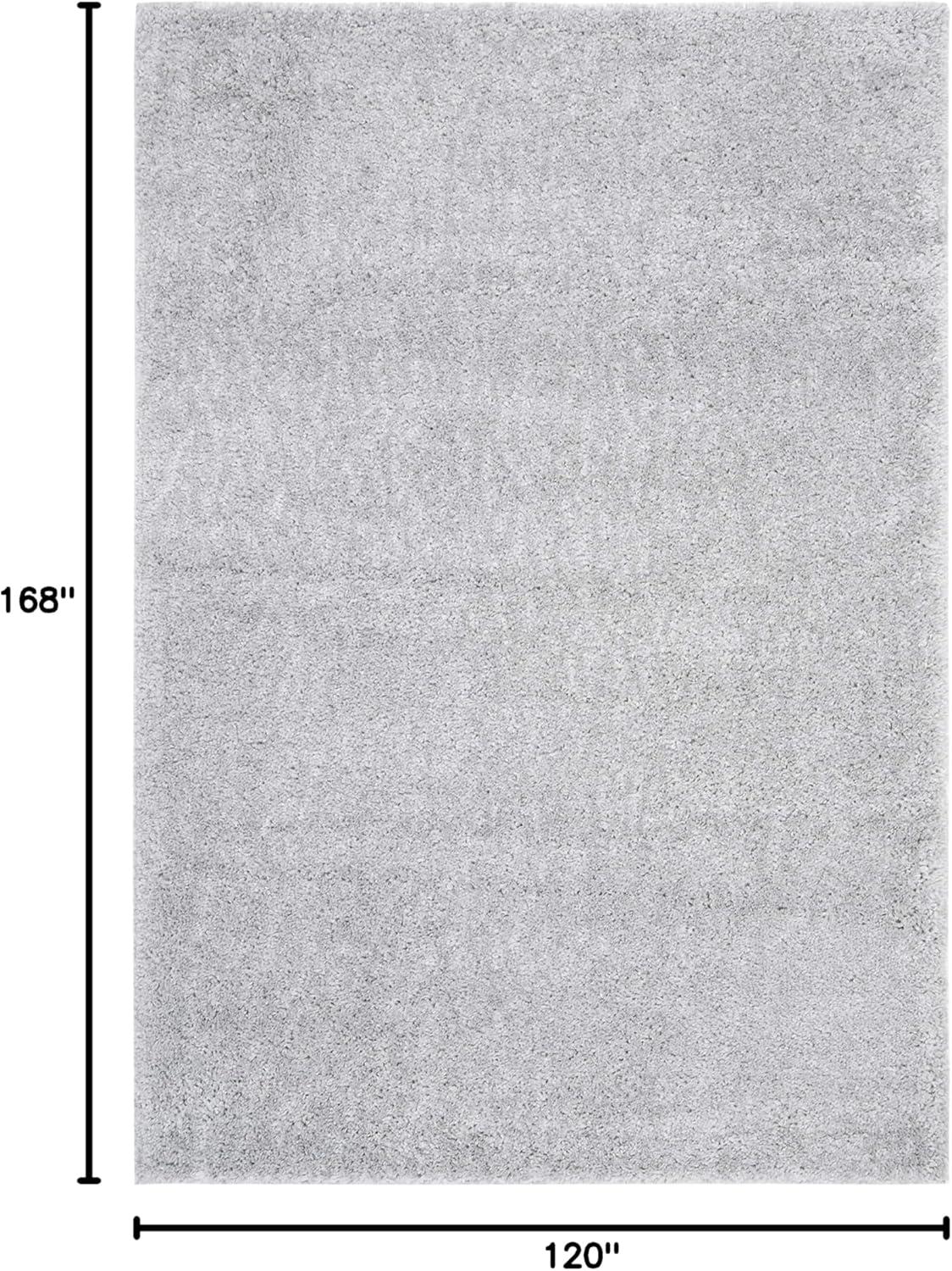 image:imageSAFAVIEH Area Rug 8x10 August Shag Collection Large White Solid Pattern NonShedding amp Easy Cleaning Plush Thick Pile Ideal for Living Room Bedroom Dining Space AUG900ASilver