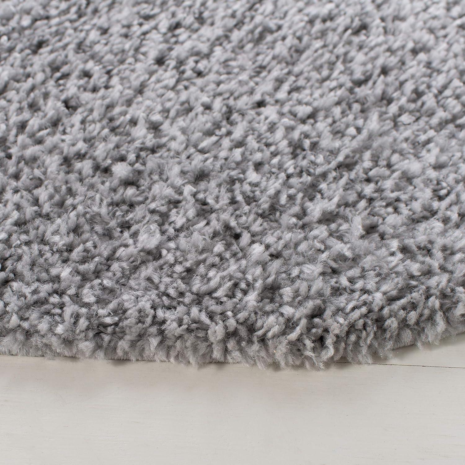 image:imageSAFAVIEH Area Rug 8x10 August Shag Collection Large White Solid Pattern NonShedding amp Easy Cleaning Plush Thick Pile Ideal for Living Room Bedroom Dining Space AUG900ASilver