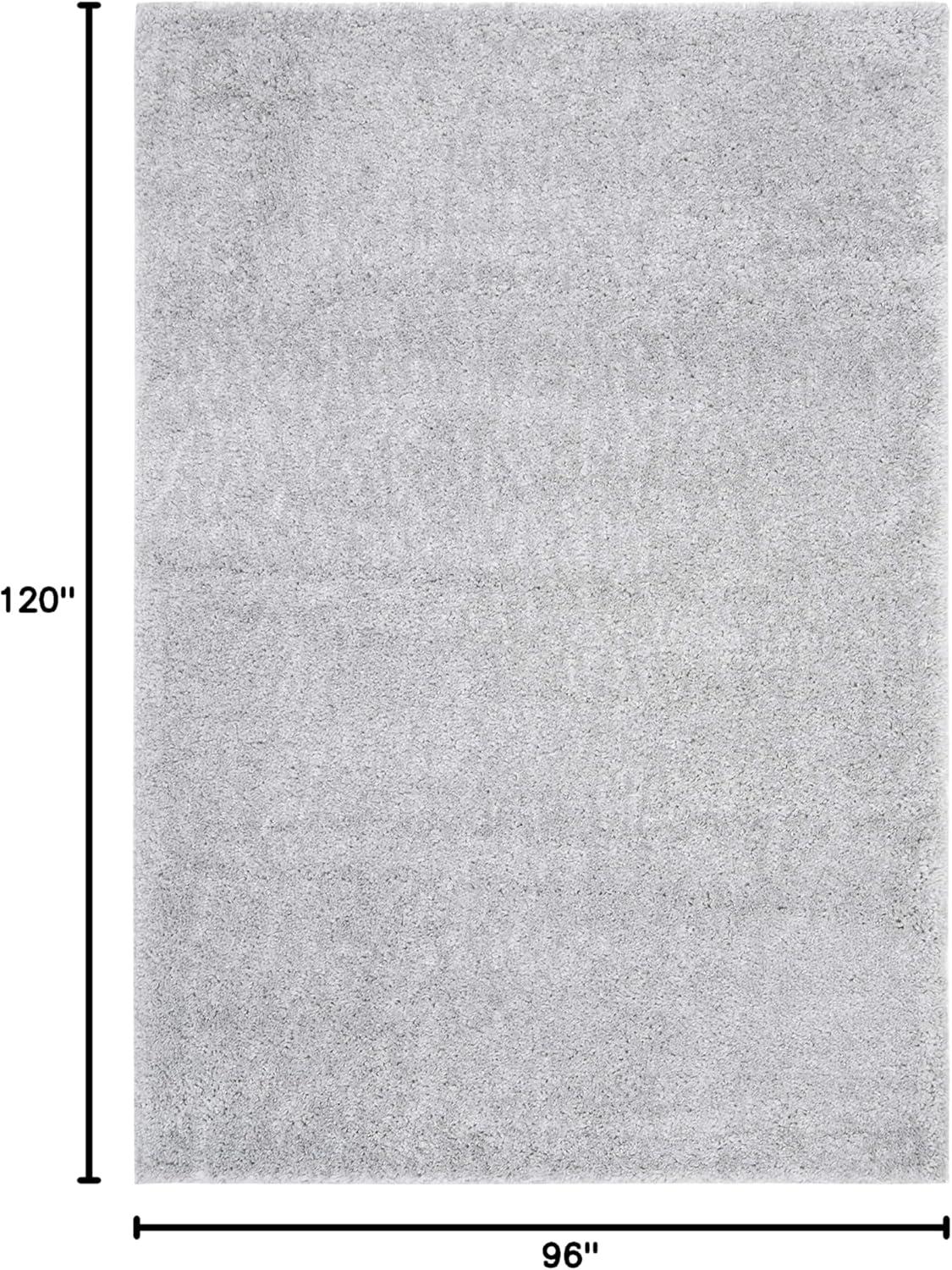 image:imageSAFAVIEH Area Rug 8x10 August Shag Collection Large White Solid Pattern NonShedding amp Easy Cleaning Plush Thick Pile Ideal for Living Room Bedroom Dining Space AUG900ASilver