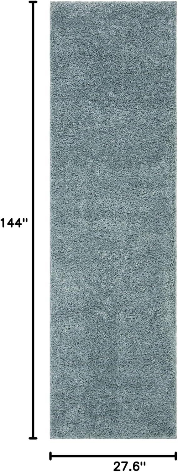 image:imageSAFAVIEH Area Rug 8x10 August Shag Collection Large White Solid Pattern NonShedding amp Easy Cleaning Plush Thick Pile Ideal for Living Room Bedroom Dining Space AUG900AAqua