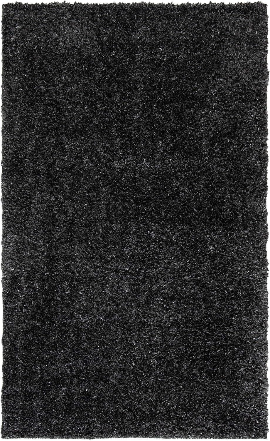 image:imageSAFAVIEH Area Rug 8x10 August Shag Collection Large White Solid Pattern NonShedding amp Easy Cleaning Plush Thick Pile Ideal for Living Room Bedroom Dining Space AUG900ACharcoal