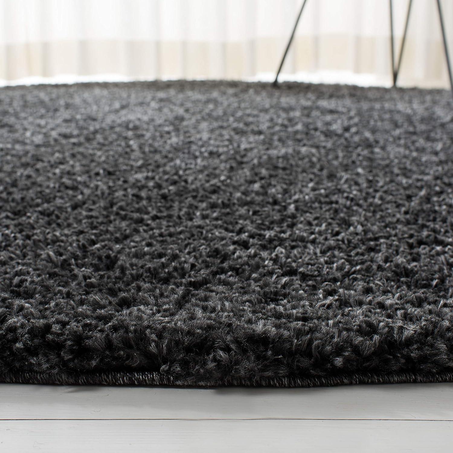 image:imageSAFAVIEH Area Rug 8x10 August Shag Collection Large White Solid Pattern NonShedding amp Easy Cleaning Plush Thick Pile Ideal for Living Room Bedroom Dining Space AUG900ACharcoal