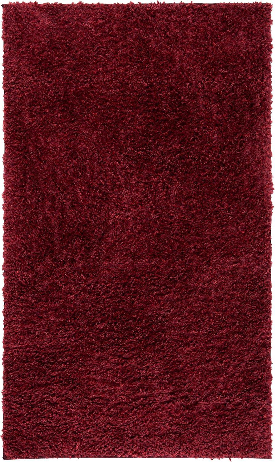 image:imageSAFAVIEH Area Rug 8x10 August Shag Collection Large White Solid Pattern NonShedding amp Easy Cleaning Plush Thick Pile Ideal for Living Room Bedroom Dining Space AUG900ABurgundy