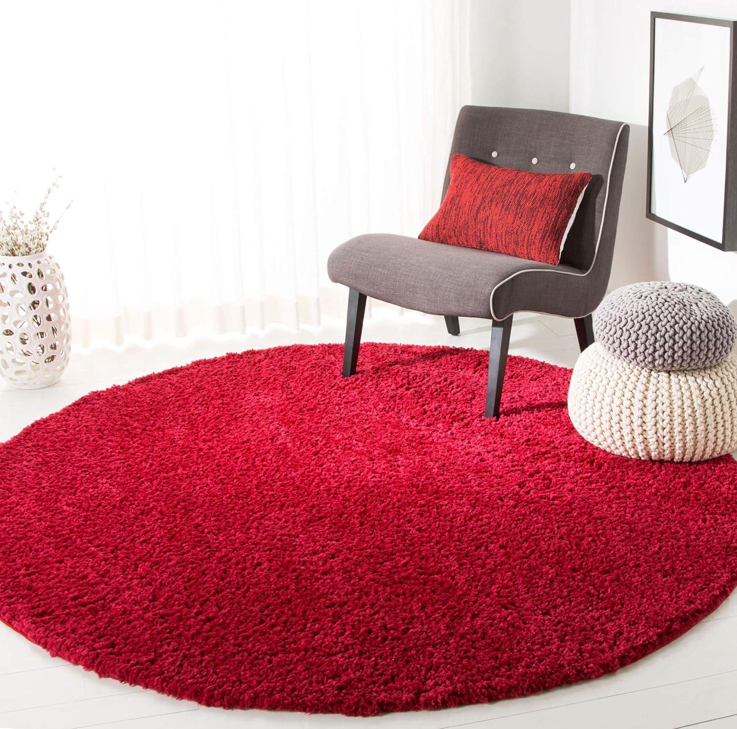 image:imageSAFAVIEH Area Rug 8x10 August Shag Collection Large White Solid Pattern NonShedding amp Easy Cleaning Plush Thick Pile Ideal for Living Room Bedroom Dining Space AUG900ARed