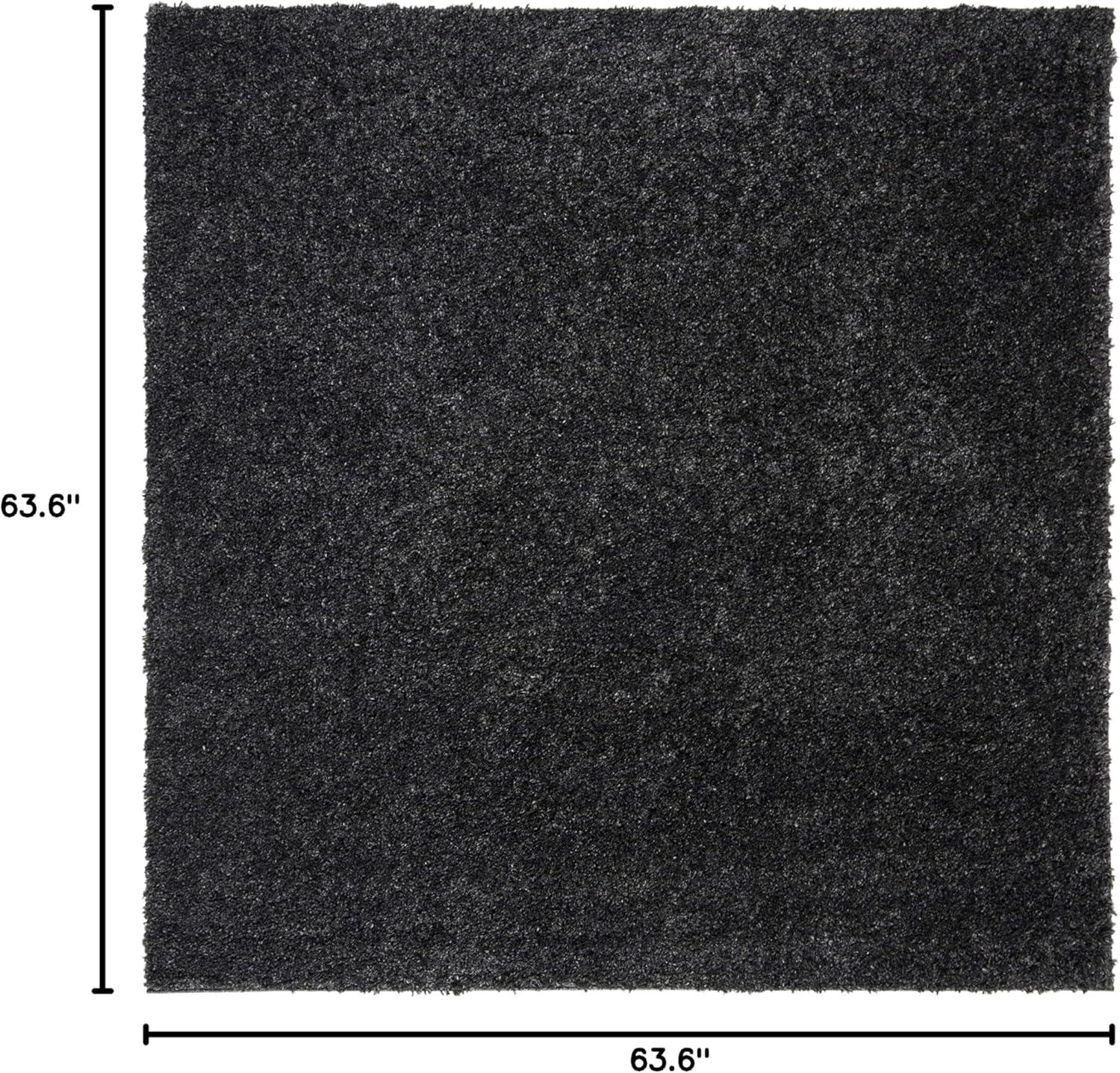 image:imageSAFAVIEH Area Rug 8x10 August Shag Collection Large White Solid Pattern NonShedding amp Easy Cleaning Plush Thick Pile Ideal for Living Room Bedroom Dining Space AUG900ACharcoal