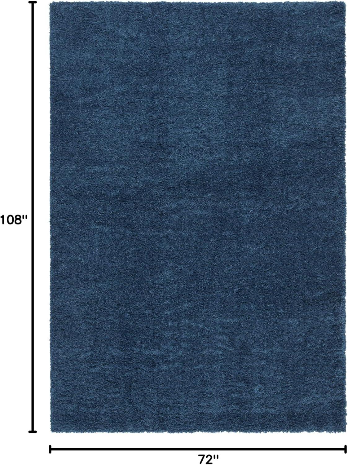 image:imageSAFAVIEH Area Rug 8x10 August Shag Collection Large White Solid Pattern NonShedding amp Easy Cleaning Plush Thick Pile Ideal for Living Room Bedroom Dining Space AUG900ANavy