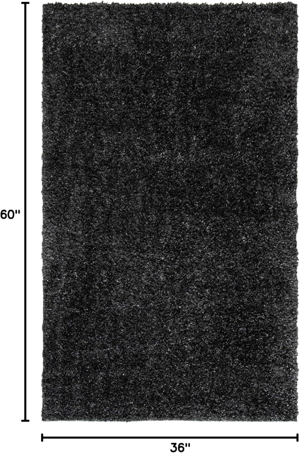 image:imageSAFAVIEH Area Rug 8x10 August Shag Collection Large White Solid Pattern NonShedding amp Easy Cleaning Plush Thick Pile Ideal for Living Room Bedroom Dining Space AUG900ACharcoal