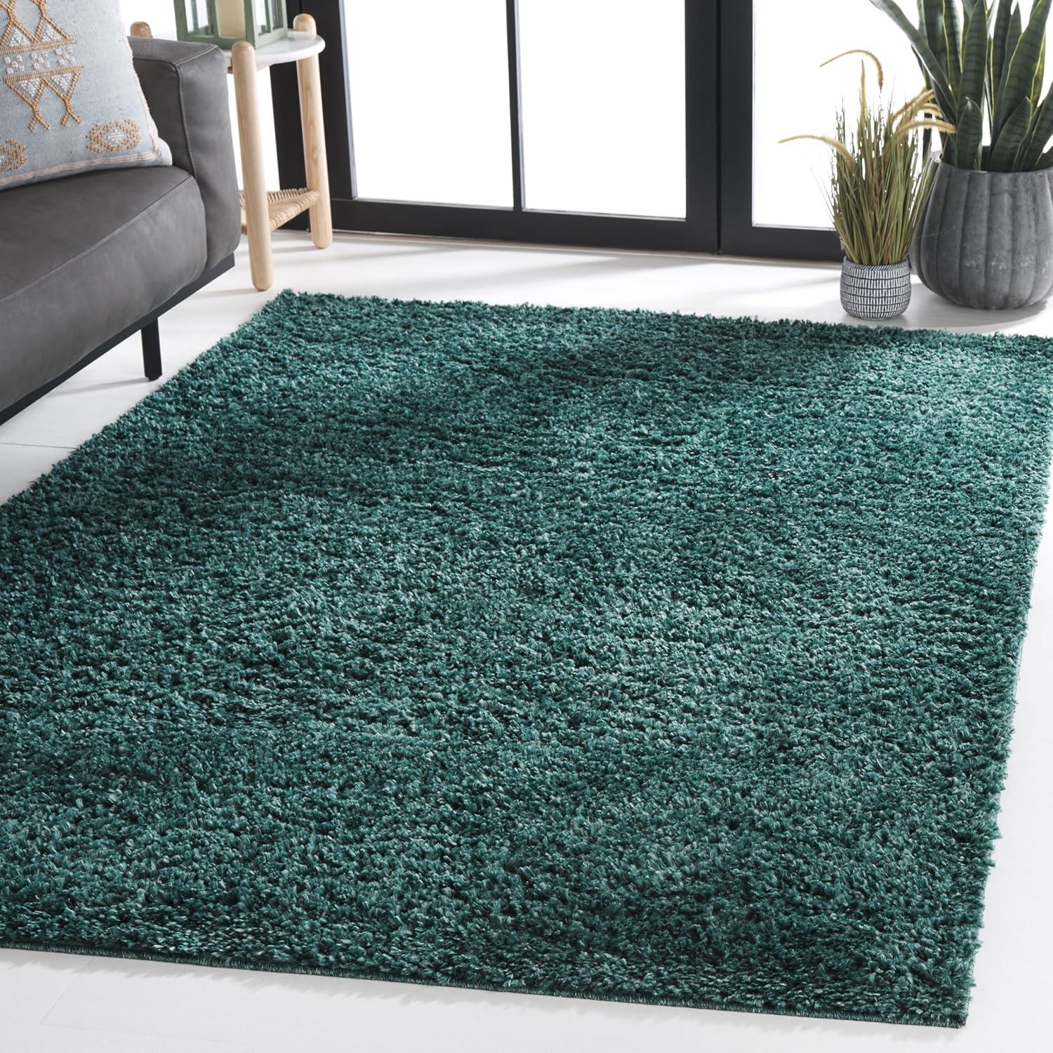 image:imageSAFAVIEH Area Rug 8x10 August Shag Collection Large White Solid Pattern NonShedding amp Easy Cleaning Plush Thick Pile Ideal for Living Room Bedroom Dining Space AUG900AGreen