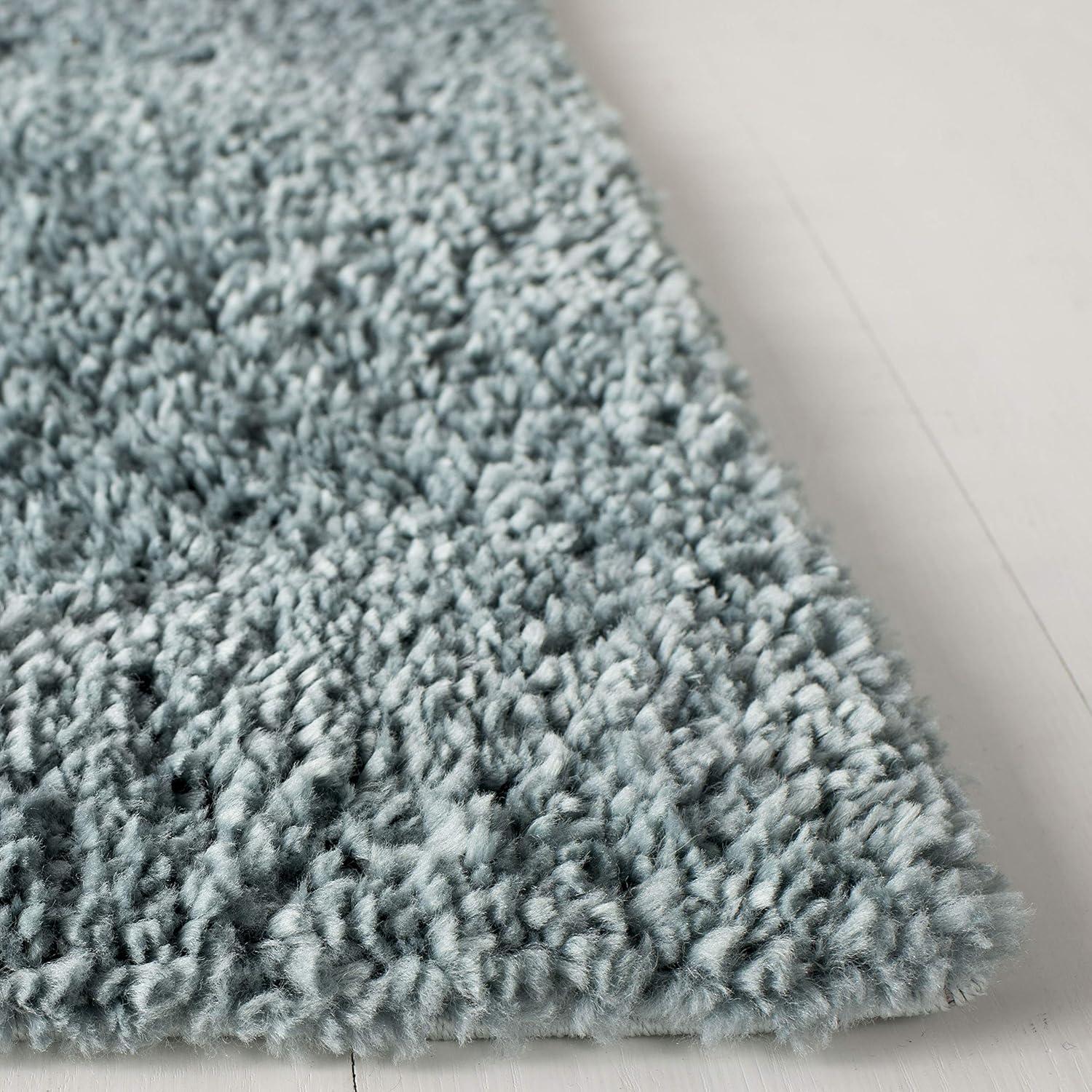 image:imageSAFAVIEH Area Rug 8x10 August Shag Collection Large White Solid Pattern NonShedding amp Easy Cleaning Plush Thick Pile Ideal for Living Room Bedroom Dining Space AUG900AAqua