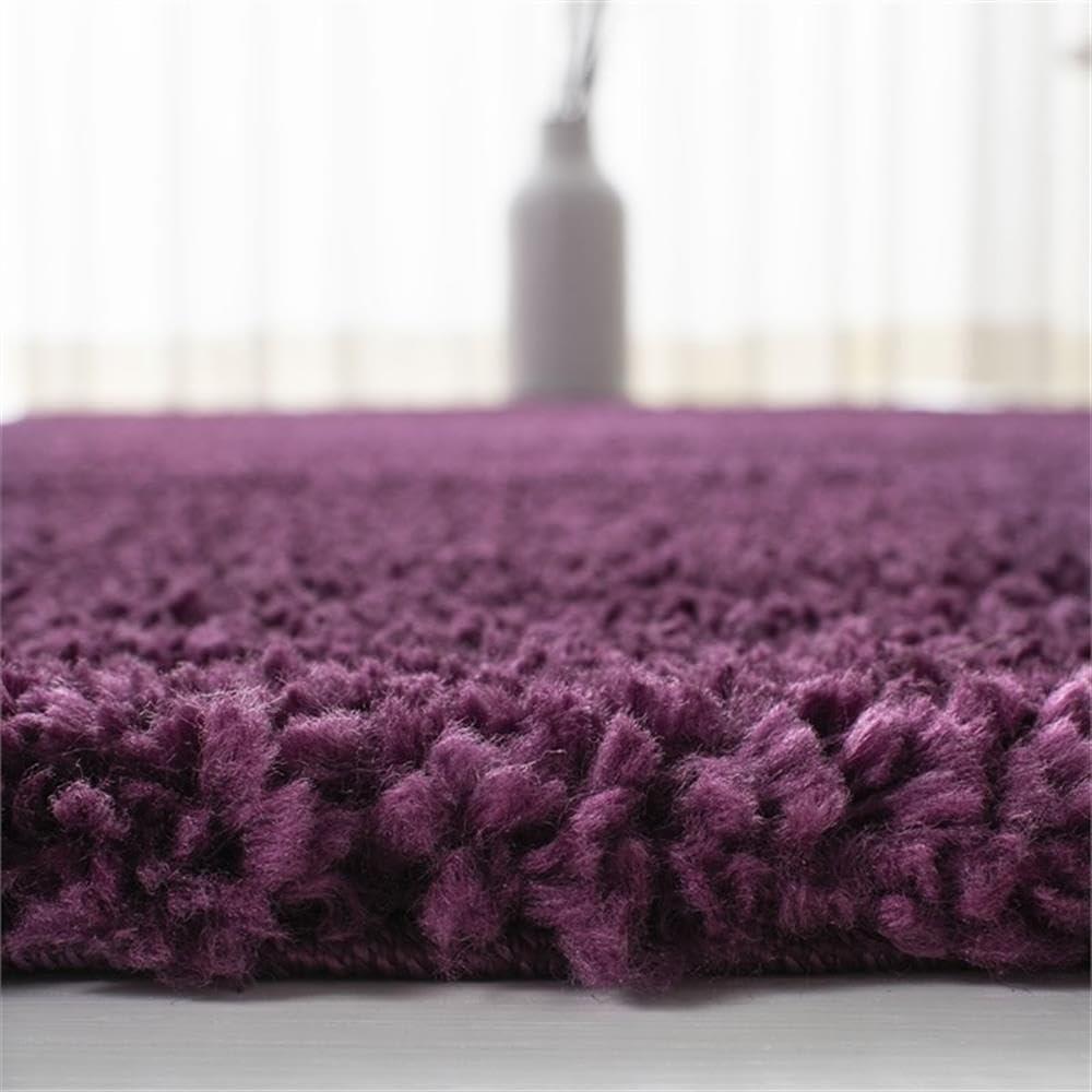 image:imageSAFAVIEH Area Rug 8x10 August Shag Collection Large White Solid Pattern NonShedding amp Easy Cleaning Plush Thick Pile Ideal for Living Room Bedroom Dining Space AUG900APurple
