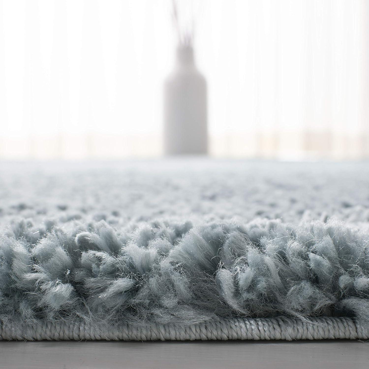 image:imageSAFAVIEH Area Rug 8x10 August Shag Collection Large White Solid Pattern NonShedding amp Easy Cleaning Plush Thick Pile Ideal for Living Room Bedroom Dining Space AUG900AAqua
