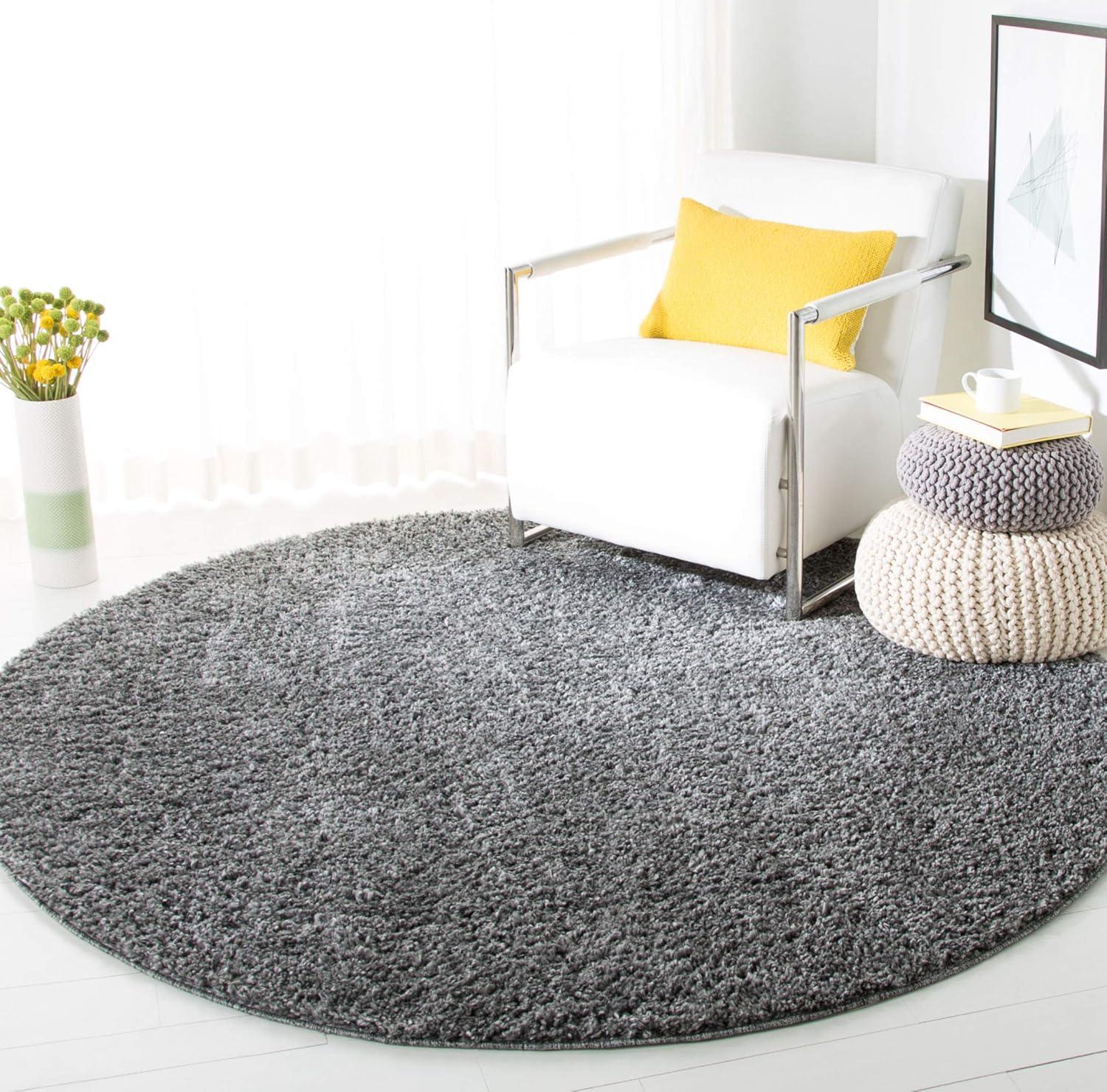 image:imageSAFAVIEH Area Rug 8x10 August Shag Collection Large White Solid Pattern NonShedding amp Easy Cleaning Plush Thick Pile Ideal for Living Room Bedroom Dining Space AUG900AGrey