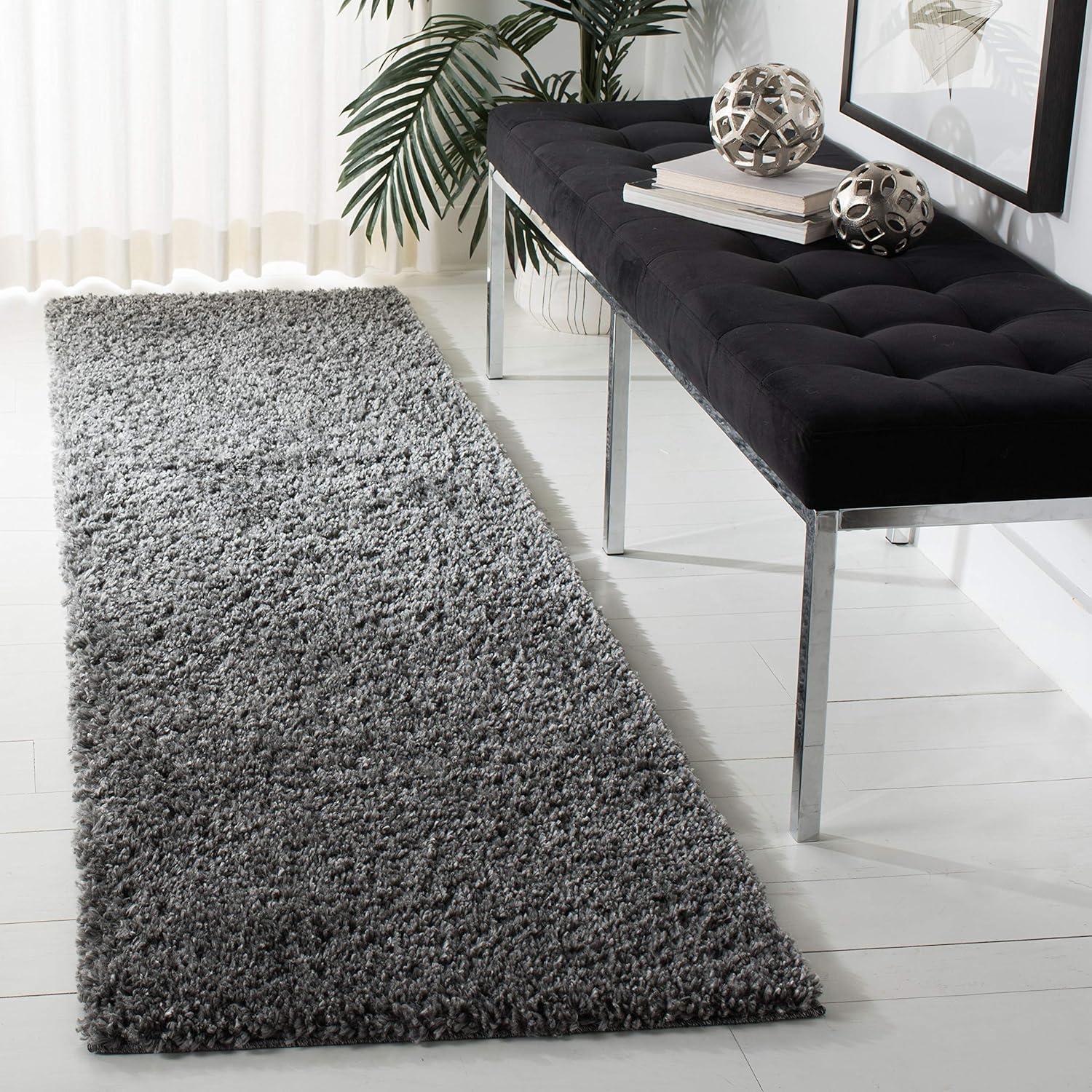 image:imageSAFAVIEH Area Rug 8x10 August Shag Collection Large White Solid Pattern NonShedding amp Easy Cleaning Plush Thick Pile Ideal for Living Room Bedroom Dining Space AUG900AGrey