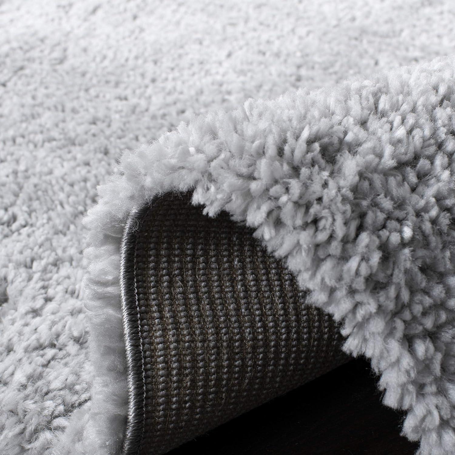 image:imageSAFAVIEH Area Rug 8x10 August Shag Collection Large White Solid Pattern NonShedding amp Easy Cleaning Plush Thick Pile Ideal for Living Room Bedroom Dining Space AUG900ASilver