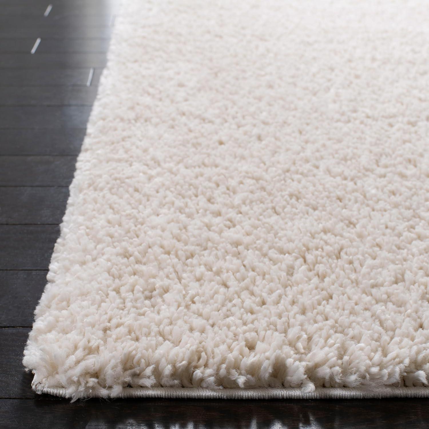 image:imageSAFAVIEH Area Rug 8x10 August Shag Collection Large White Solid Pattern NonShedding amp Easy Cleaning Plush Thick Pile Ideal for Living Room Bedroom Dining Space AUG900AIvory