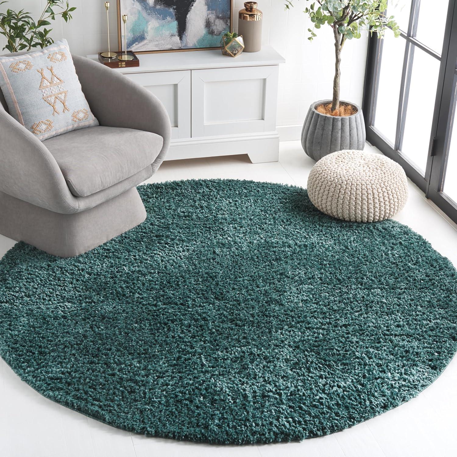 image:imageSAFAVIEH Area Rug 8x10 August Shag Collection Large White Solid Pattern NonShedding amp Easy Cleaning Plush Thick Pile Ideal for Living Room Bedroom Dining Space AUG900AGreen