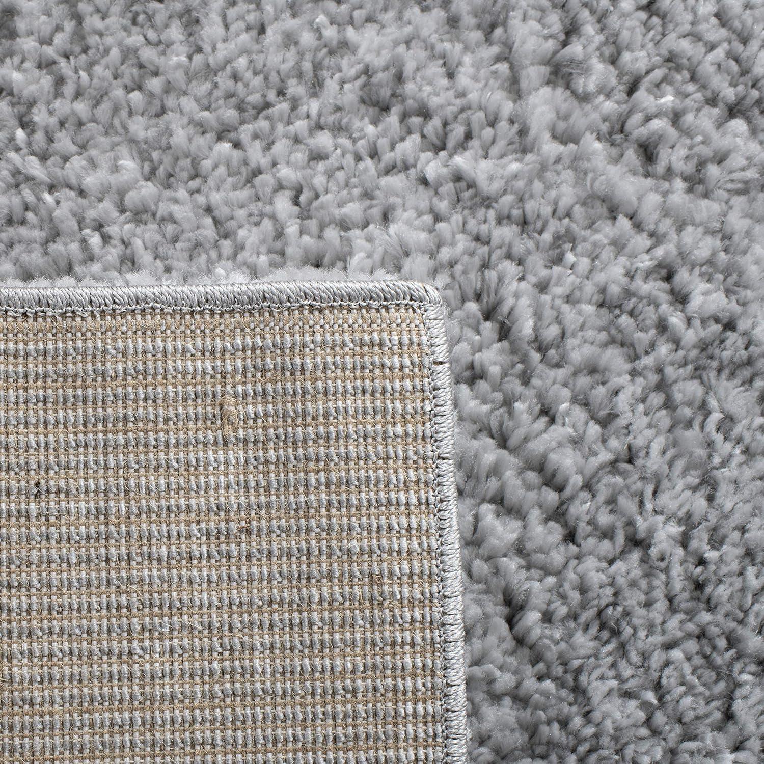 image:imageSAFAVIEH Area Rug 8x10 August Shag Collection Large White Solid Pattern NonShedding amp Easy Cleaning Plush Thick Pile Ideal for Living Room Bedroom Dining Space AUG900ASilver