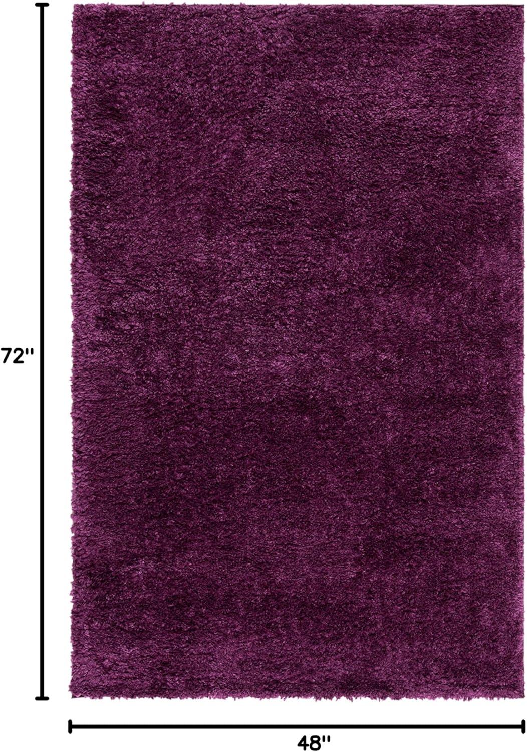 image:imageSAFAVIEH Area Rug 8x10 August Shag Collection Large White Solid Pattern NonShedding amp Easy Cleaning Plush Thick Pile Ideal for Living Room Bedroom Dining Space AUG900APurple