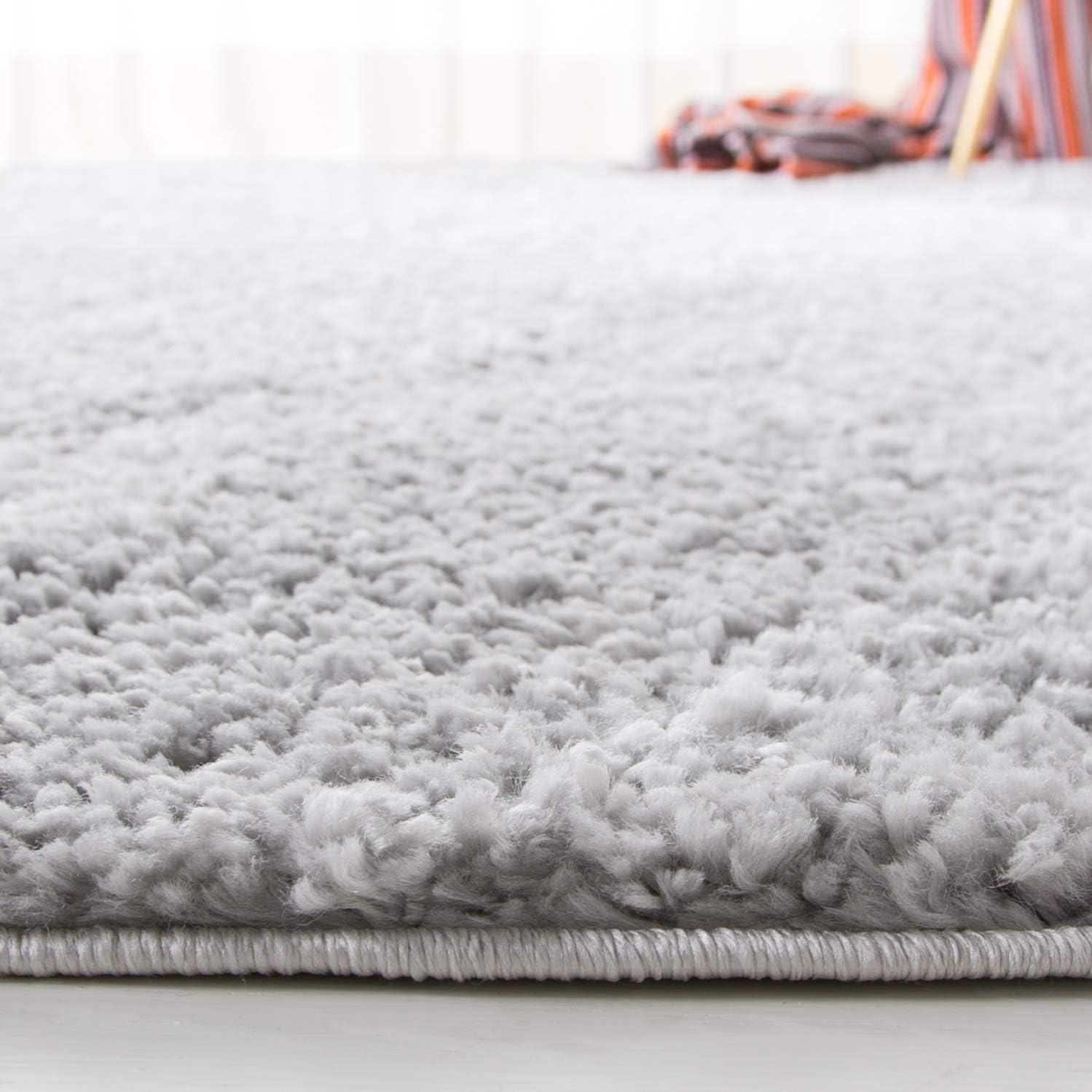 image:imageSAFAVIEH Area Rug 8x10 August Shag Collection Large White Solid Pattern NonShedding amp Easy Cleaning Plush Thick Pile Ideal for Living Room Bedroom Dining Space AUG900ASilver