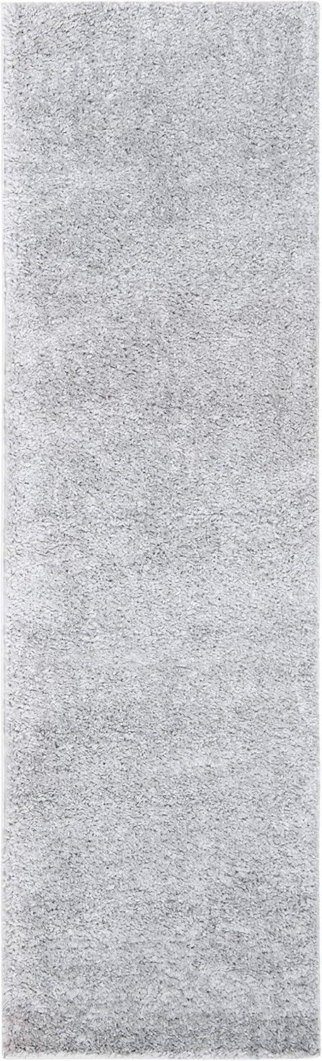 image:imageSAFAVIEH Area Rug 8x10 August Shag Collection Large White Solid Pattern NonShedding amp Easy Cleaning Plush Thick Pile Ideal for Living Room Bedroom Dining Space AUG900ASilver