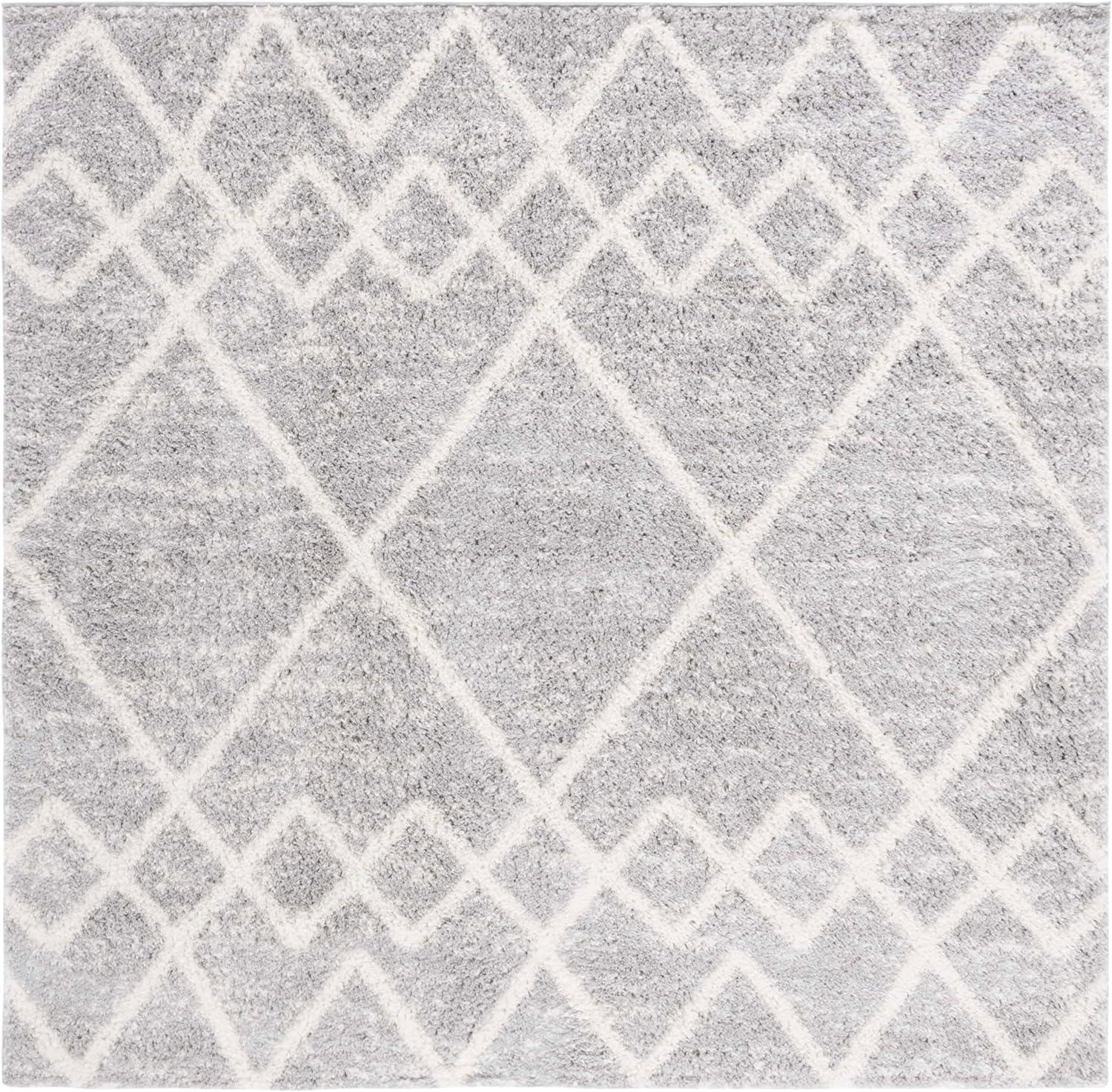 image:imageSAFAVIEH Area Rug 8x10 Berber Shag Collection Large Ivory amp Grey Moroccan Design NonShedding amp Easy Cleaning Plush Thick Pile Ideal for Living Room Bedroom Dining Space BER574GIvoryGrey
