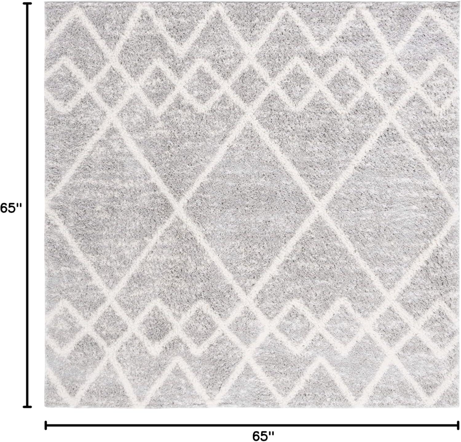 image:imageSAFAVIEH Area Rug 8x10 Berber Shag Collection Large Ivory amp Grey Moroccan Design NonShedding amp Easy Cleaning Plush Thick Pile Ideal for Living Room Bedroom Dining Space BER574GIvoryGrey