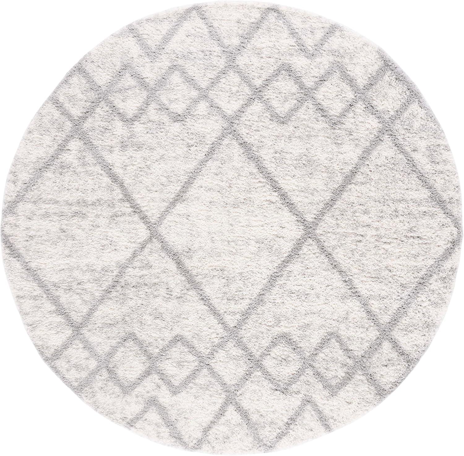 image:imageSAFAVIEH Area Rug 8x10 Berber Shag Collection Large Ivory amp Grey Moroccan Design NonShedding amp Easy Cleaning Plush Thick Pile Ideal for Living Room Bedroom Dining Space BER574GGreyIvory
