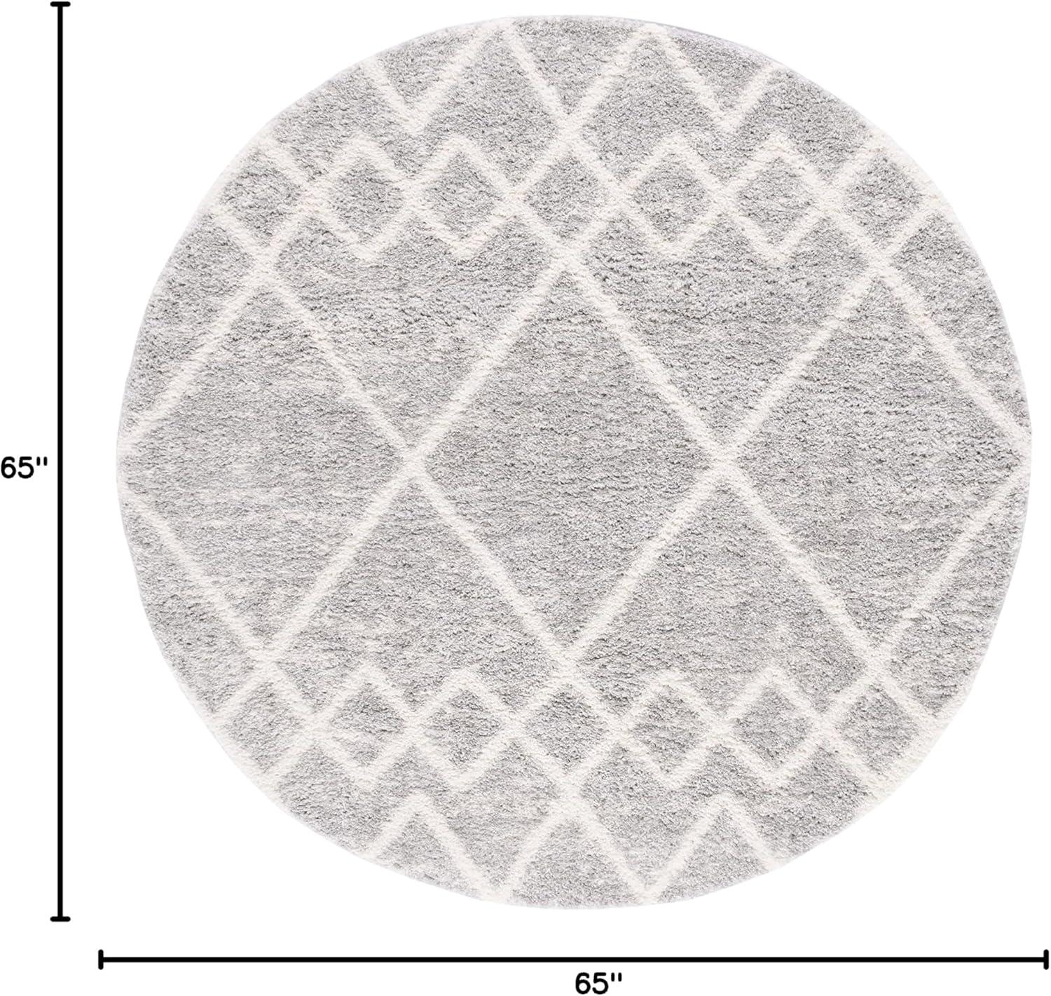 image:imageSAFAVIEH Area Rug 8x10 Berber Shag Collection Large Ivory amp Grey Moroccan Design NonShedding amp Easy Cleaning Plush Thick Pile Ideal for Living Room Bedroom Dining Space BER574GIvoryGrey