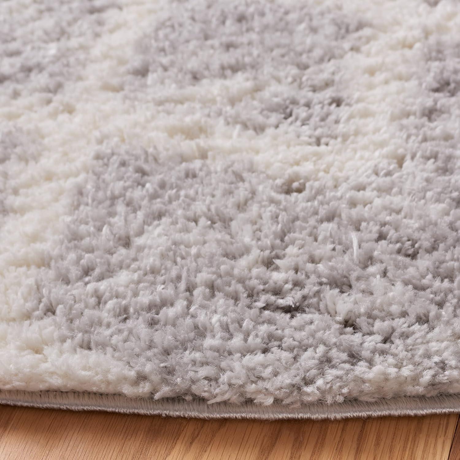 image:imageSAFAVIEH Area Rug 8x10 Berber Shag Collection Large Ivory amp Grey Moroccan Design NonShedding amp Easy Cleaning Plush Thick Pile Ideal for Living Room Bedroom Dining Space BER574GIvoryGrey