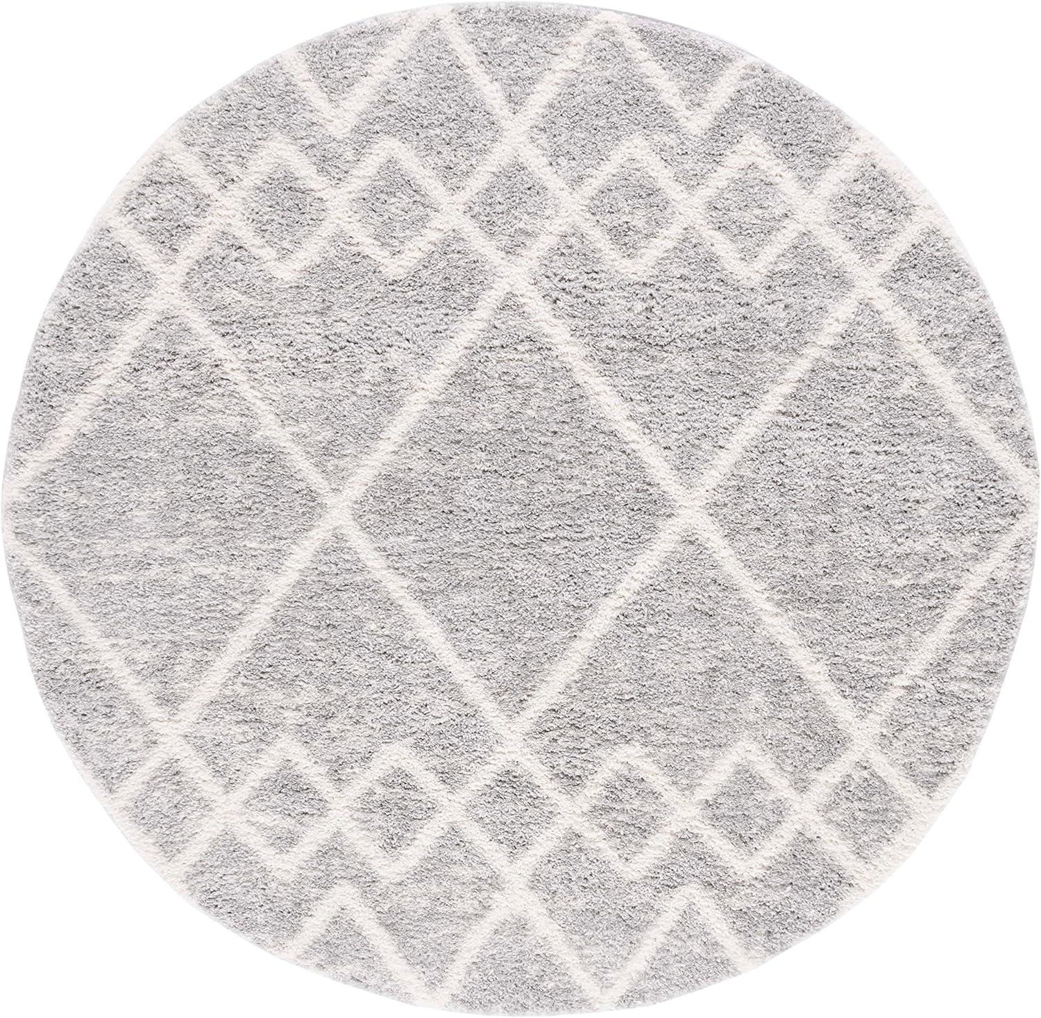 image:imageSAFAVIEH Area Rug 8x10 Berber Shag Collection Large Ivory amp Grey Moroccan Design NonShedding amp Easy Cleaning Plush Thick Pile Ideal for Living Room Bedroom Dining Space BER574GIvoryGrey
