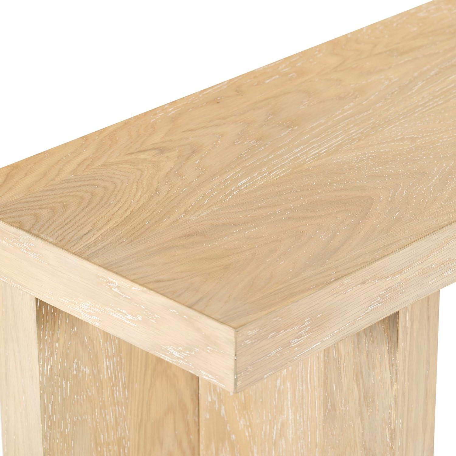 image:imageSAFAVIEH Couture Collection Claramay Walnut Cerused Oak Console Table Modern Wood Entryway amp Living Room Accent SFV2223BNatural Cerused Oak