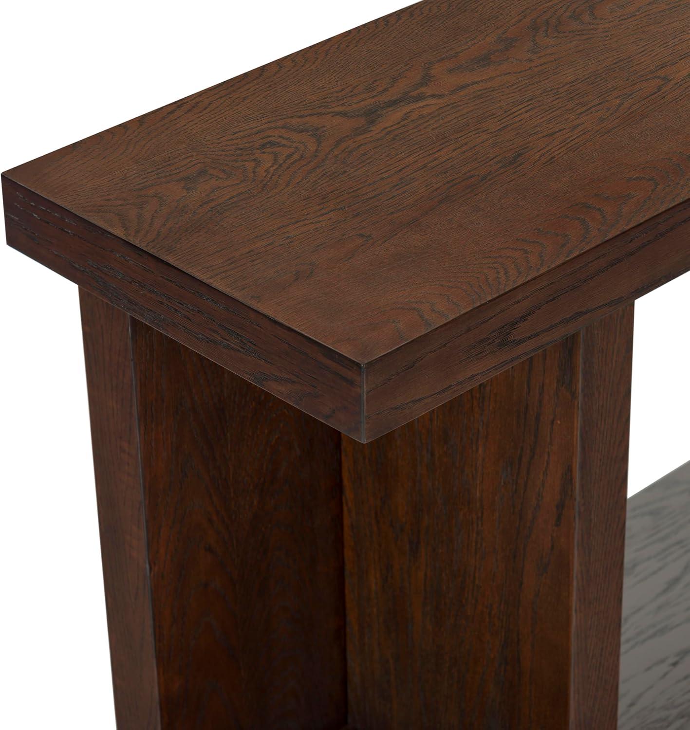 image:imageSAFAVIEH Couture Collection Claramay Walnut Cerused Oak Console Table Modern Wood Entryway amp Living Room Accent SFV2223BWalnut