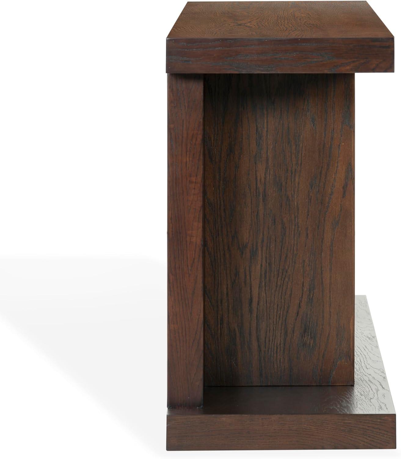 image:imageSAFAVIEH Couture Collection Claramay Walnut Cerused Oak Console Table Modern Wood Entryway amp Living Room Accent SFV2223BWalnut