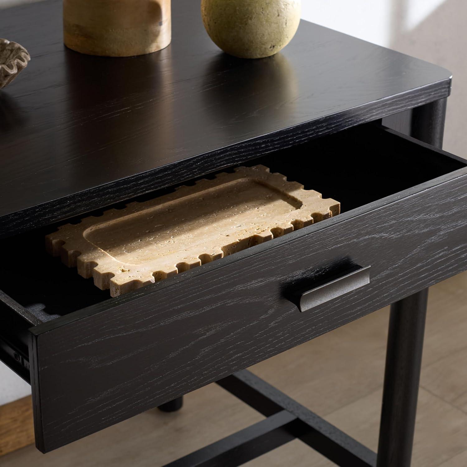image:imageSAFAVIEH Couture Collection Jaylessa Natural 2Drawer Desk Modern Workspace with Storage SFV2217ABlack