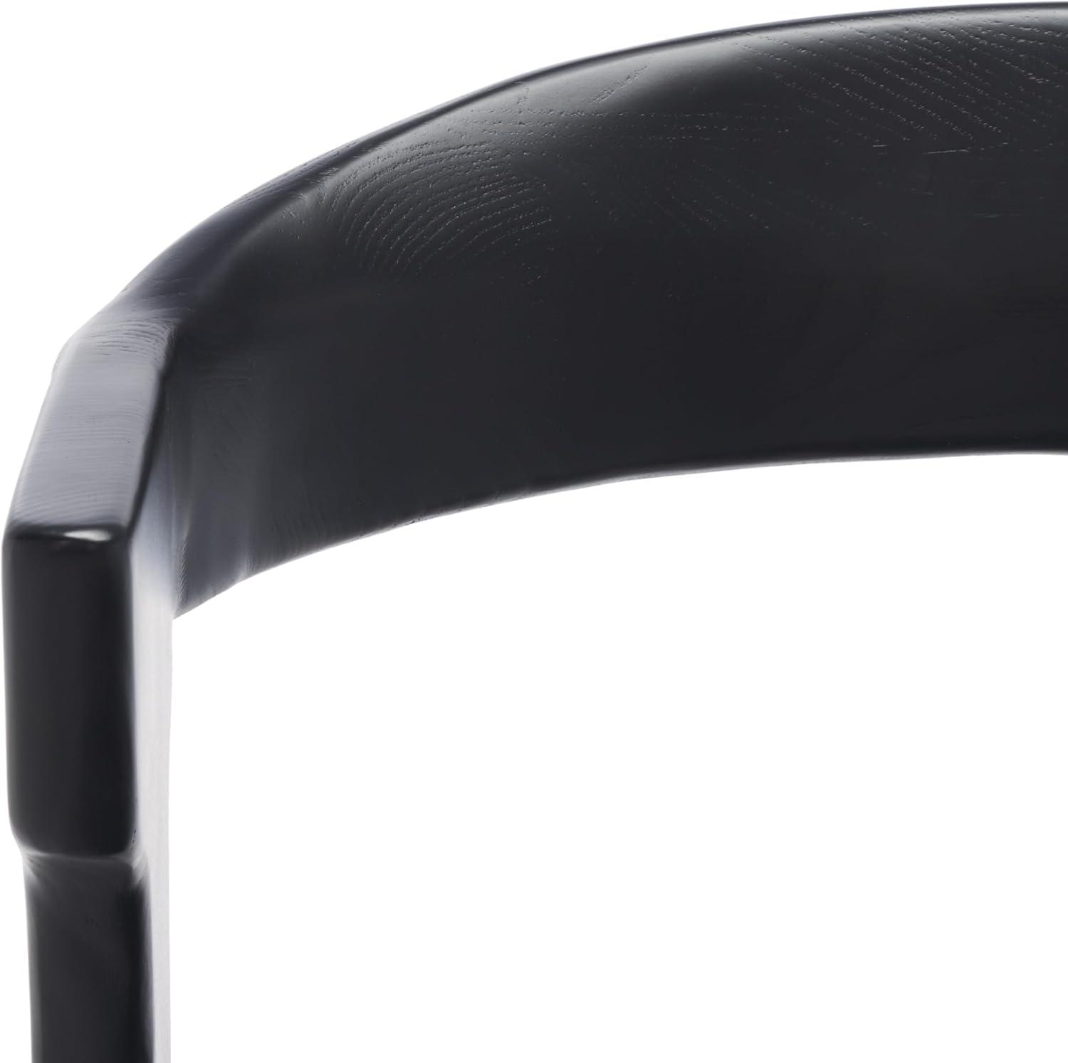 image:imageSAFAVIEH Couture Collection Brylie Rustic Black Leather Chair Set of 2Black