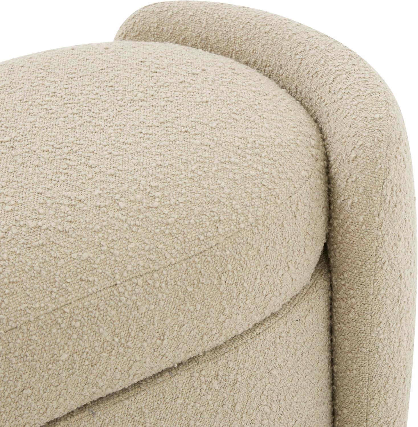 image:imageSAFAVIEH Couture Collection Danianna Light Brown Boucle Storage Ottoman Fully AssembledOatmeal