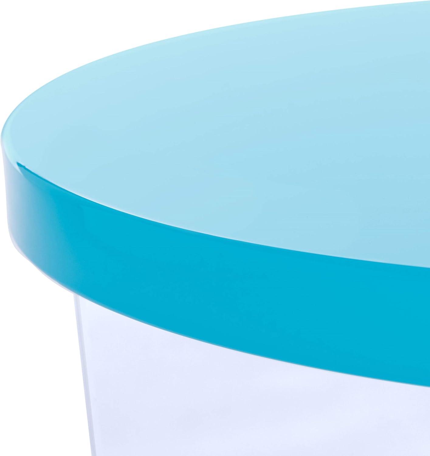 image:imageSAFAVIEH Couture Collection Edwards Turquoise Acrylic Accent TableTurquoise